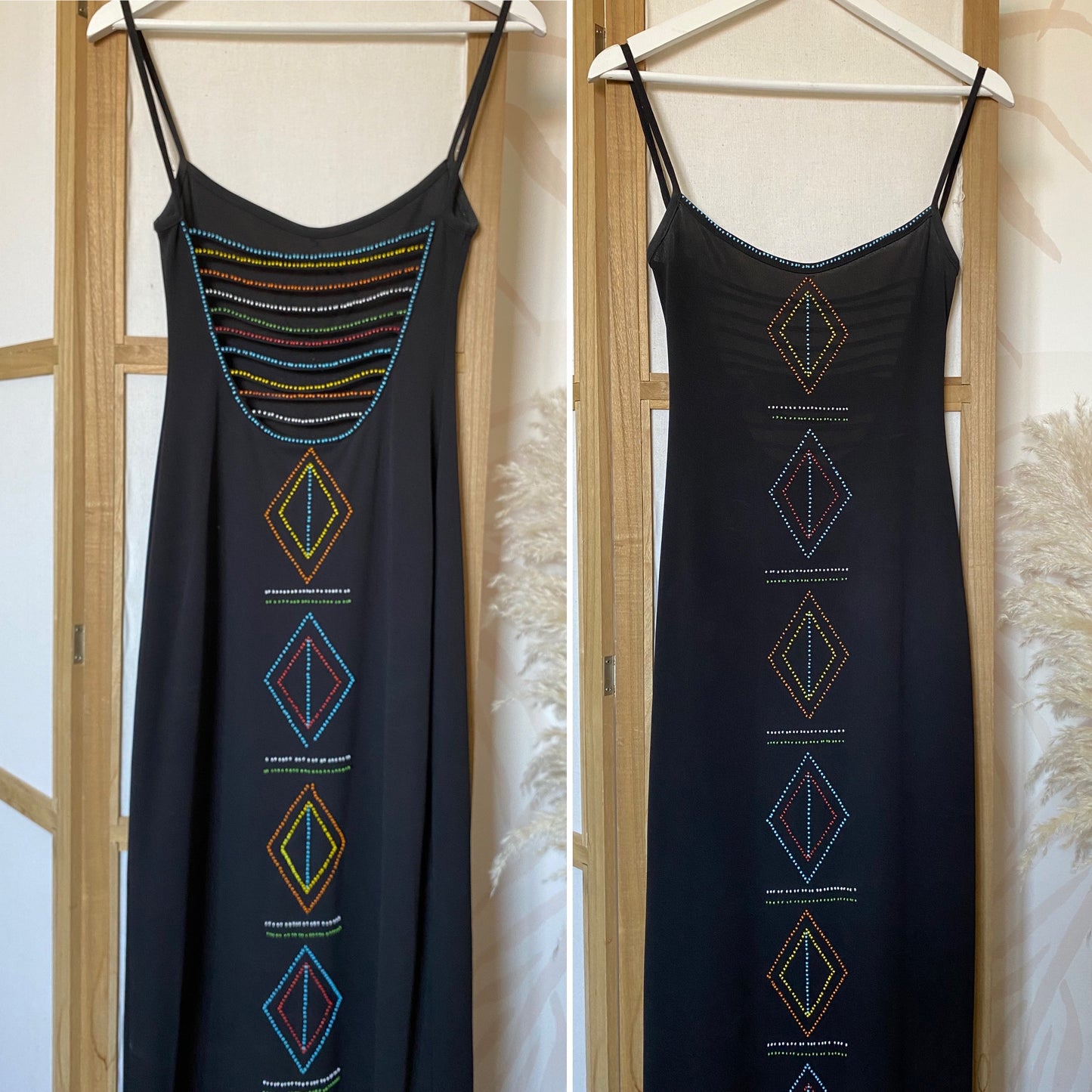 Karen Millen 90s beaded bodycon dress uk 8-10