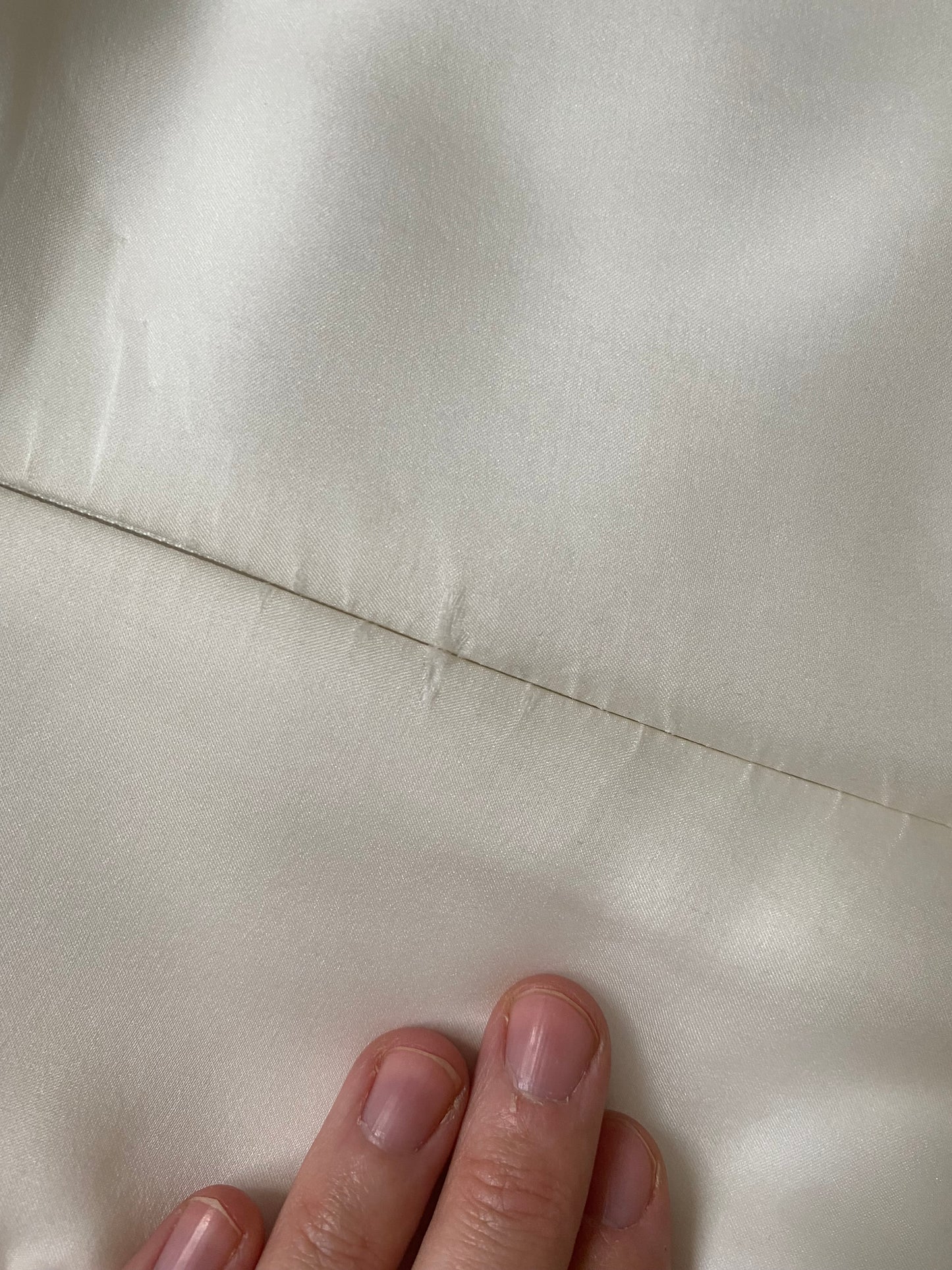 100% silk strapless wedding dress UK 12