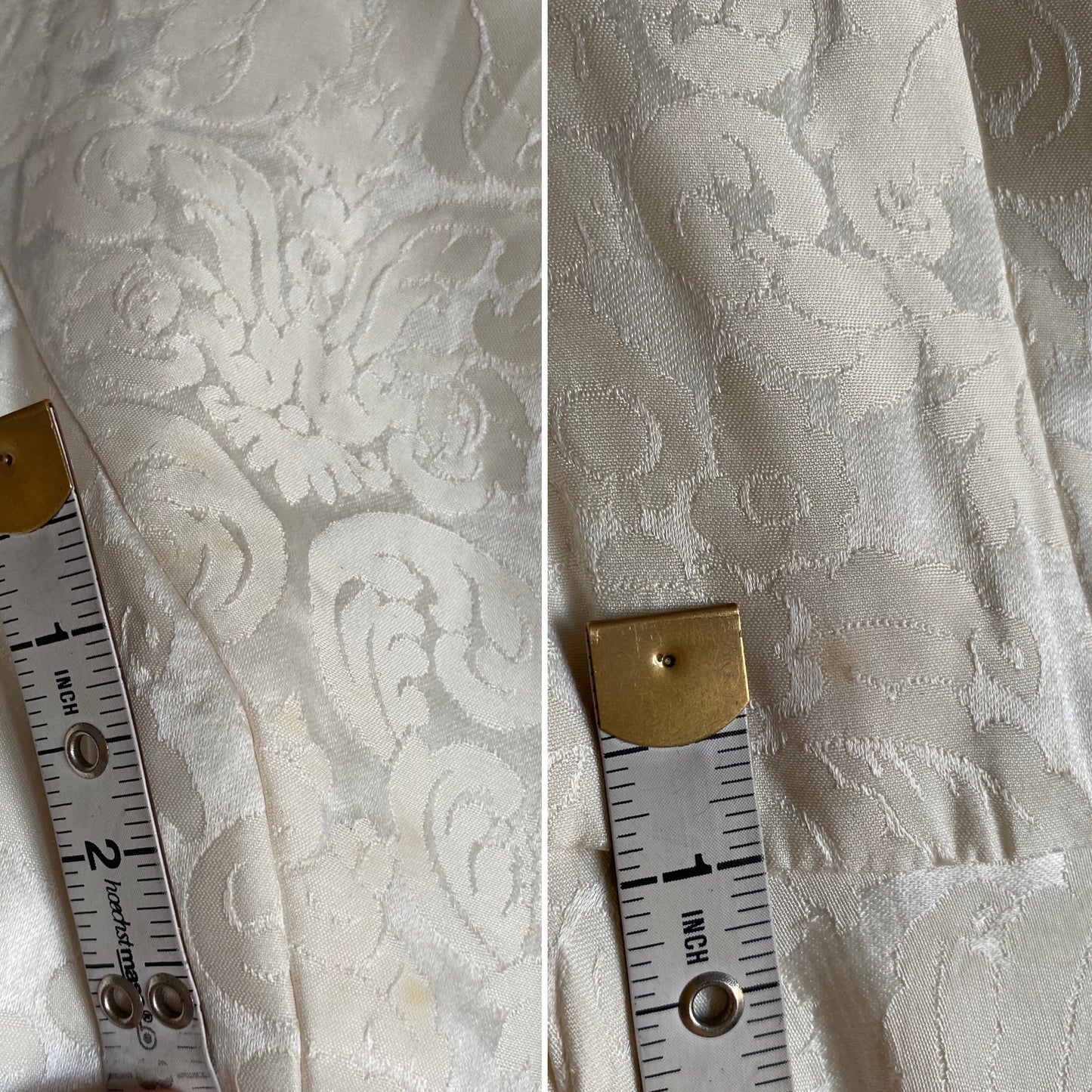 Ivory floral jacquard fit & flare wedding dress uk 10