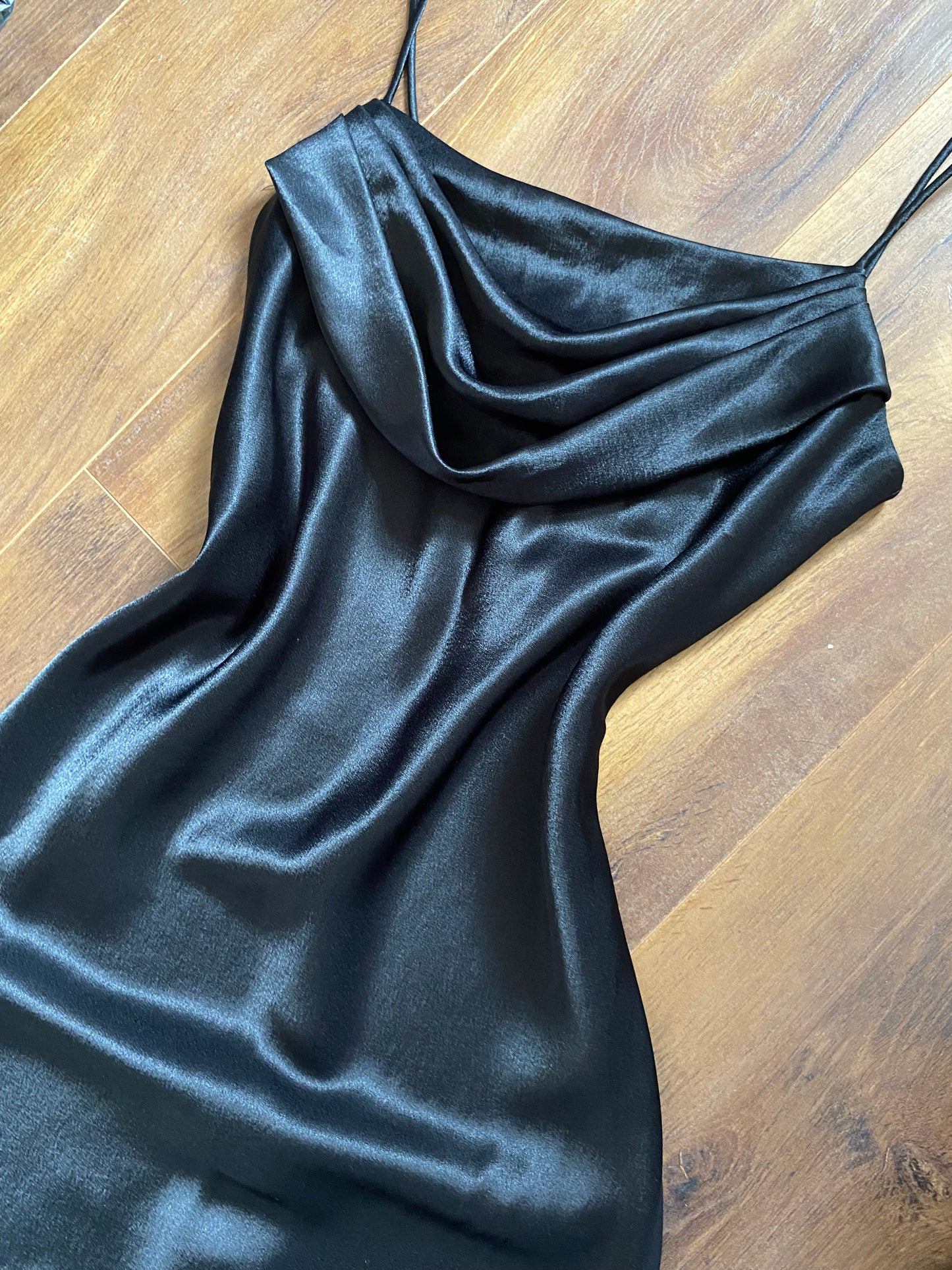 Black satin Jump Apparel slip dress uk 10