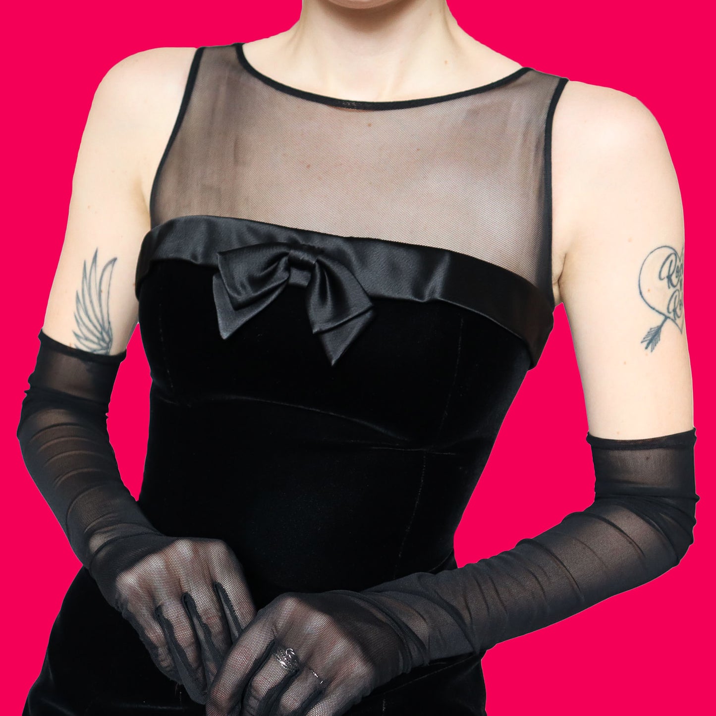 Simon Ellis black velvet evening dress UK 10-12