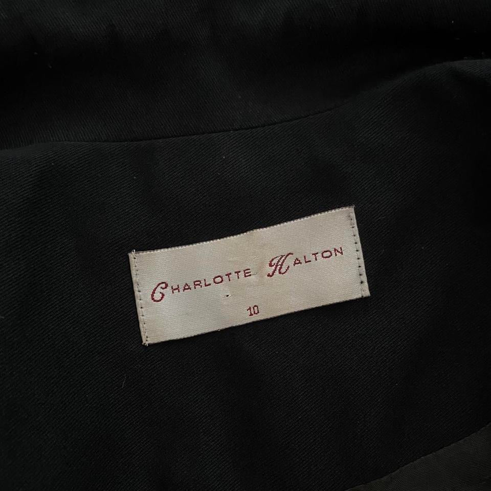 Black fitted detail evening jacket UK 10