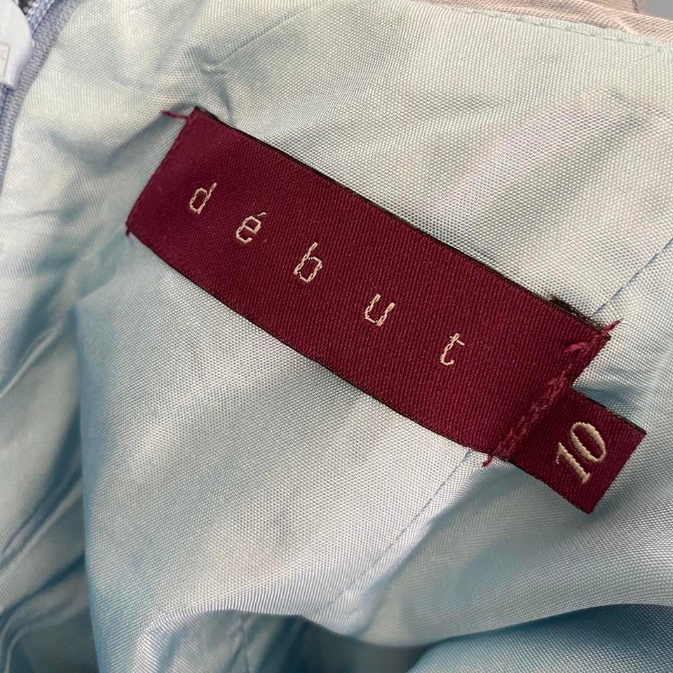 Shimmery Debut ice blue a line gown UK 10