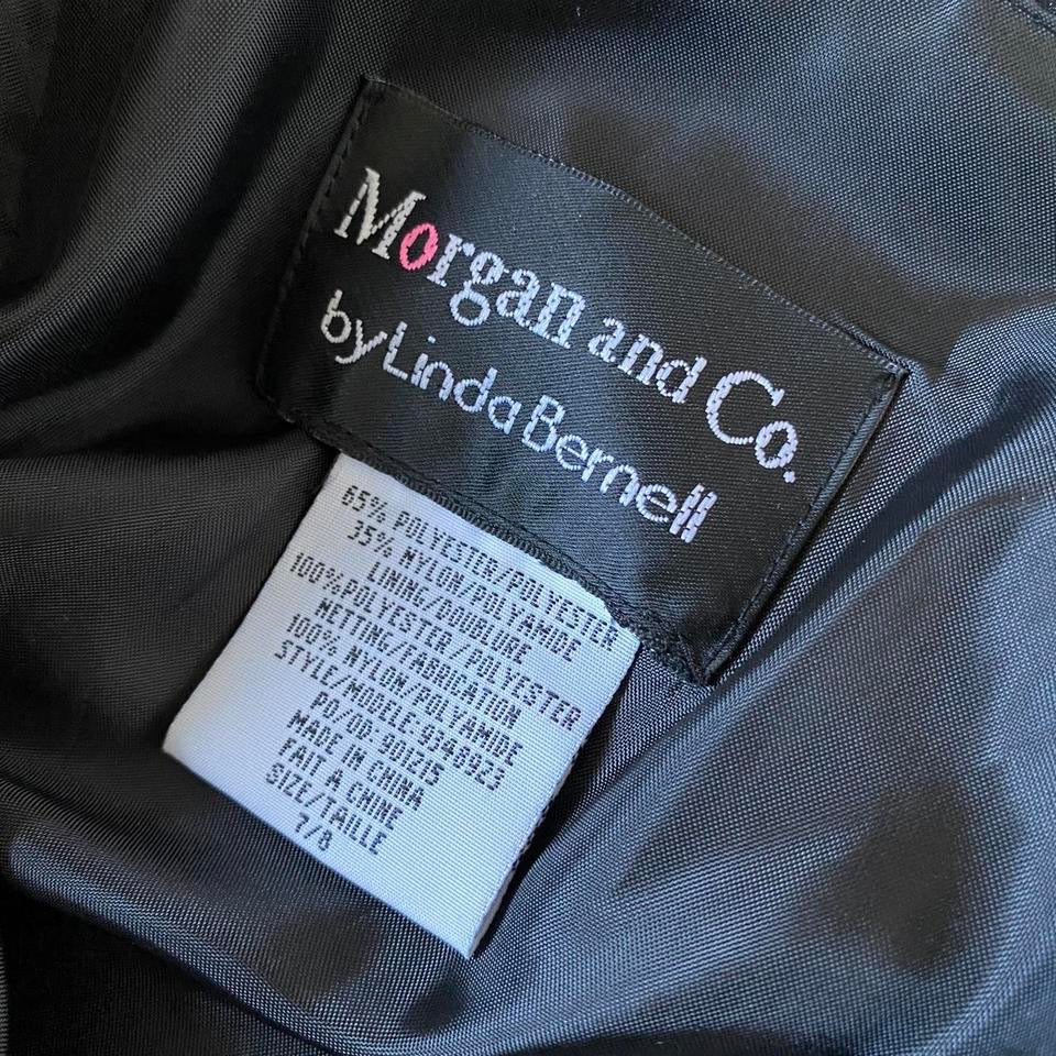 Shimmery black strapless a-line evening dress UK 10