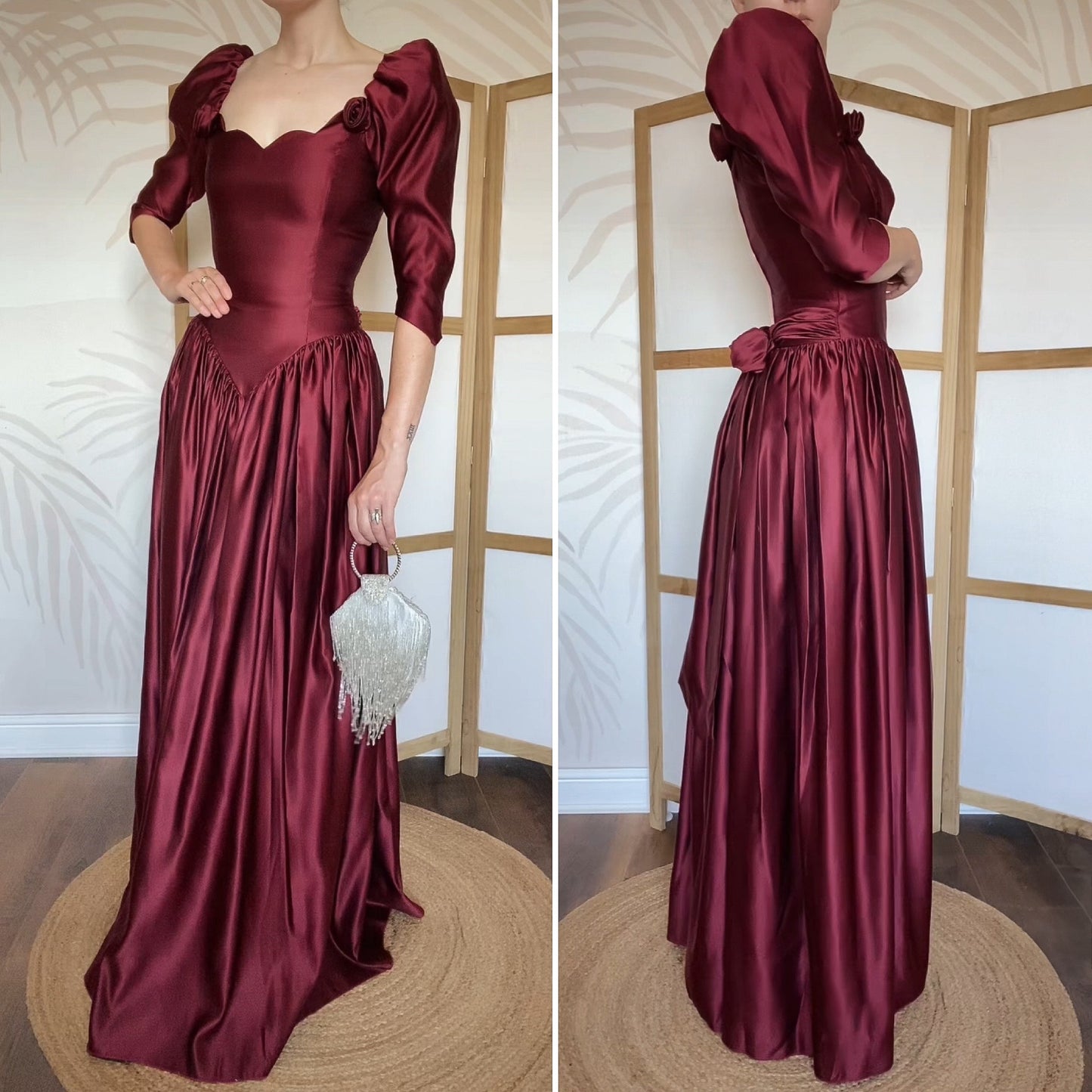 Pronuptia burgundy evening dress uk 8-10