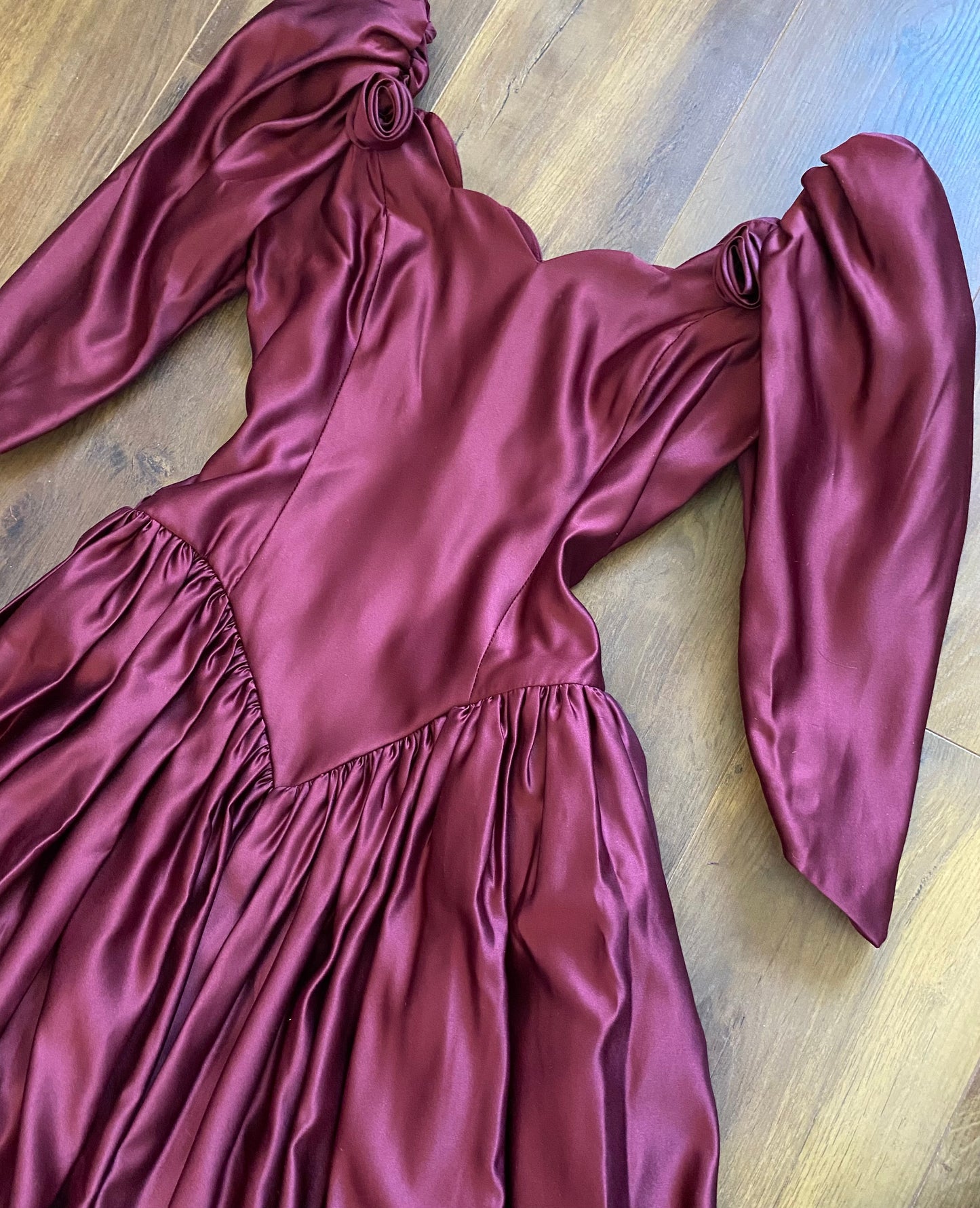 Pronuptia burgundy evening dress uk 8-10