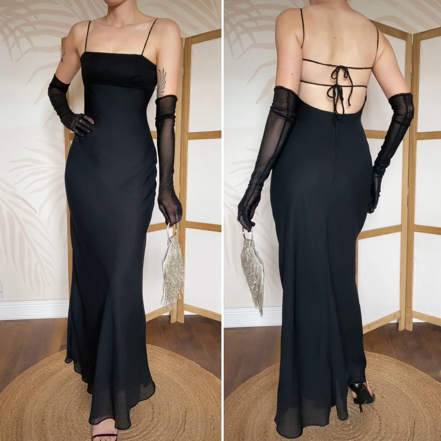 Morgan & Co black evening dress uk 8