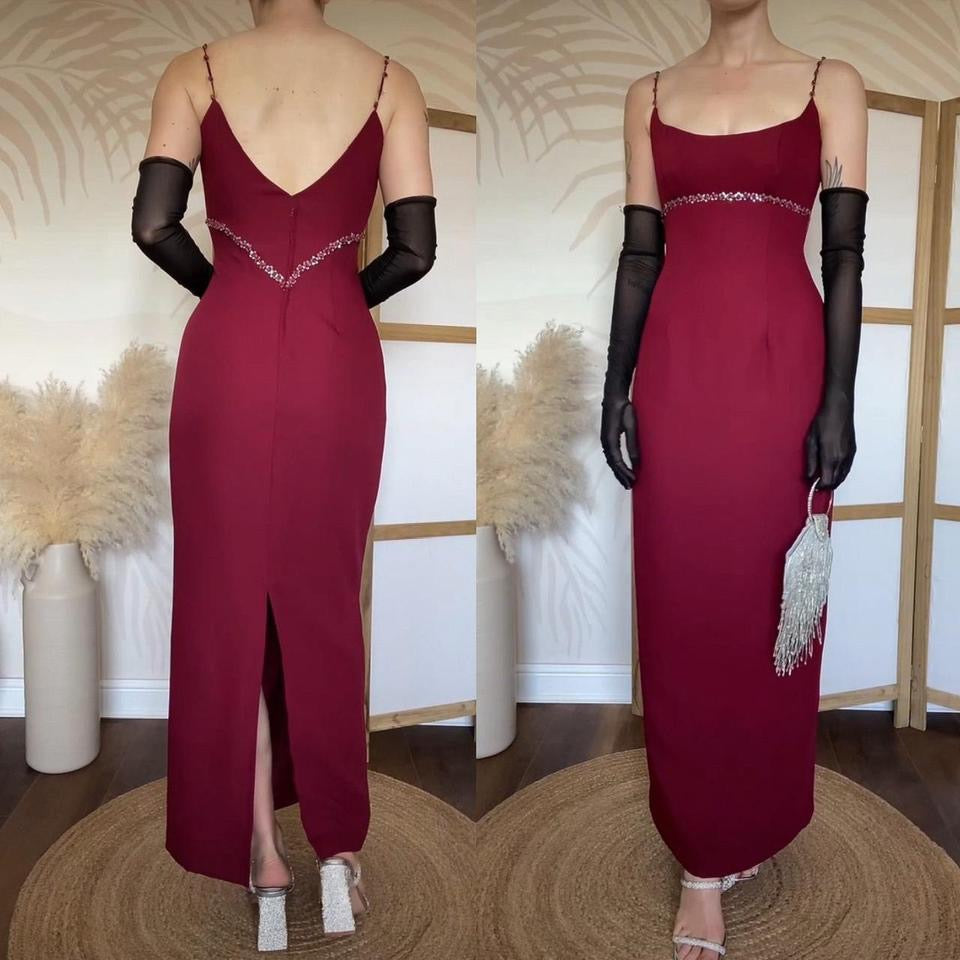 House of Nicholas red fitted evening dress uk 10-12