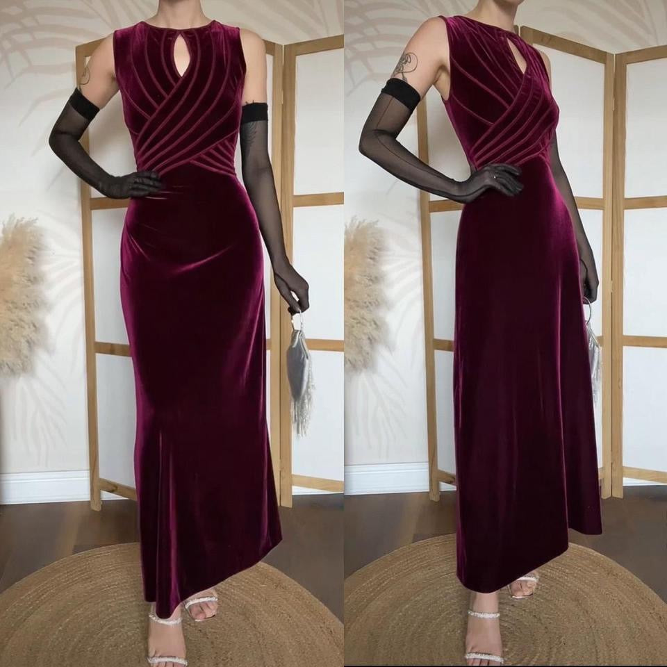 Gina Bacconi velvet stretch evening dress uk 14-16