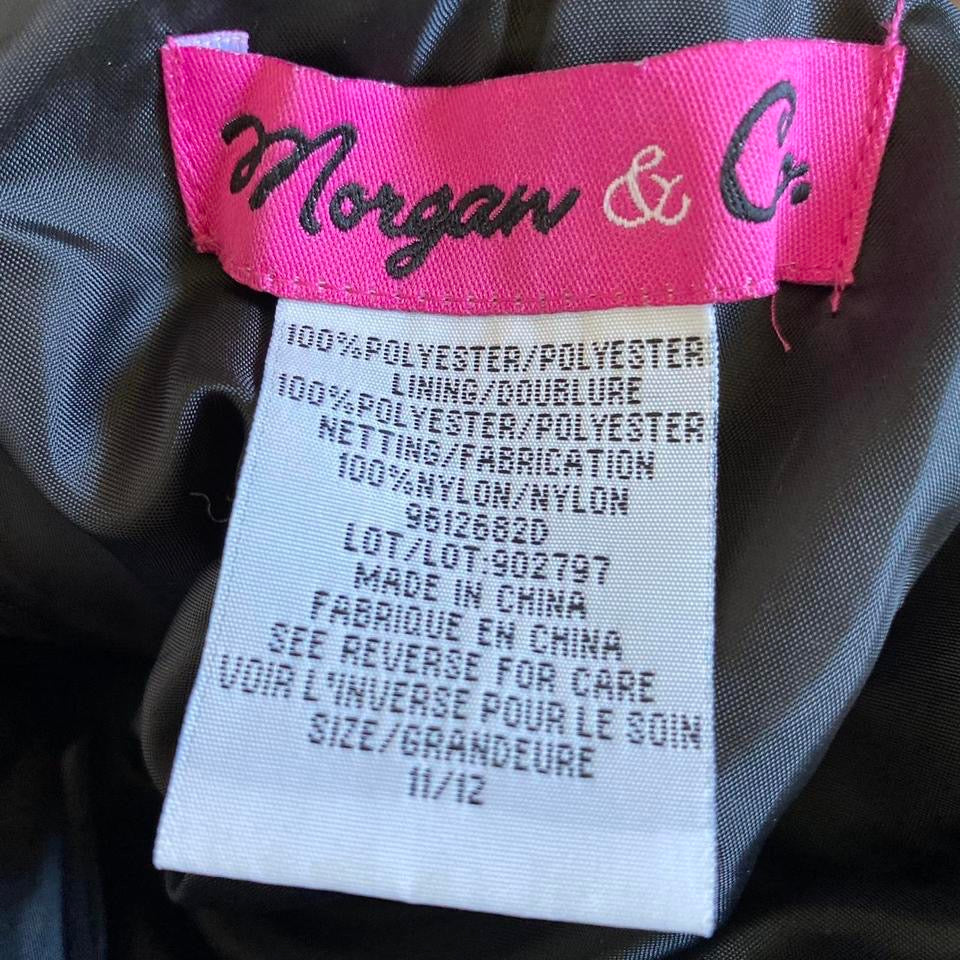 Black Morgan & Co glittery strapless a-line gown UK 12