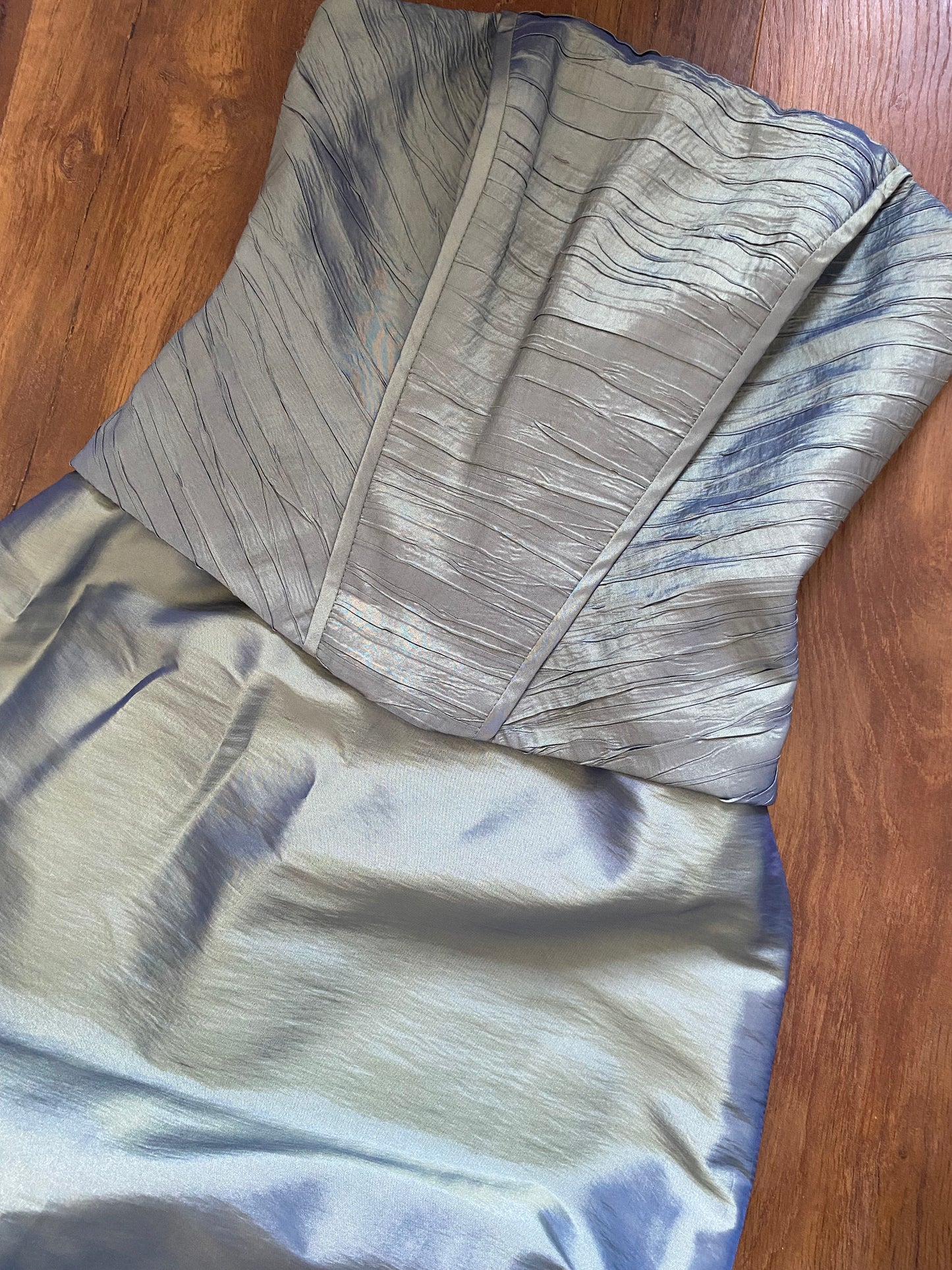 Rea green strapless prom dress uk 12