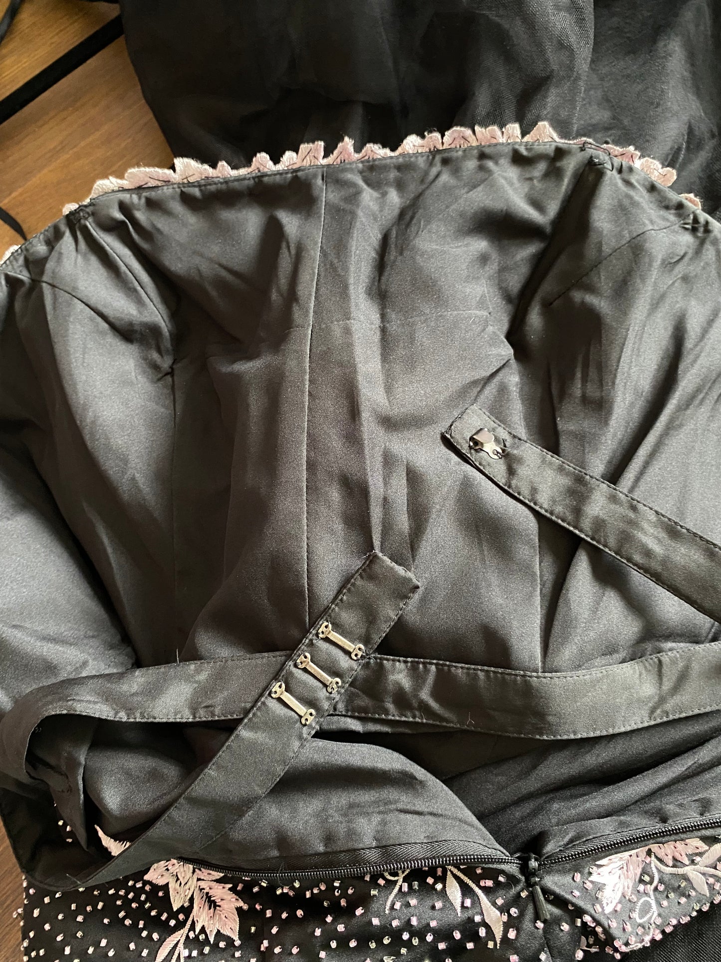 YVE London strapless beaded fishtail dress UK 12