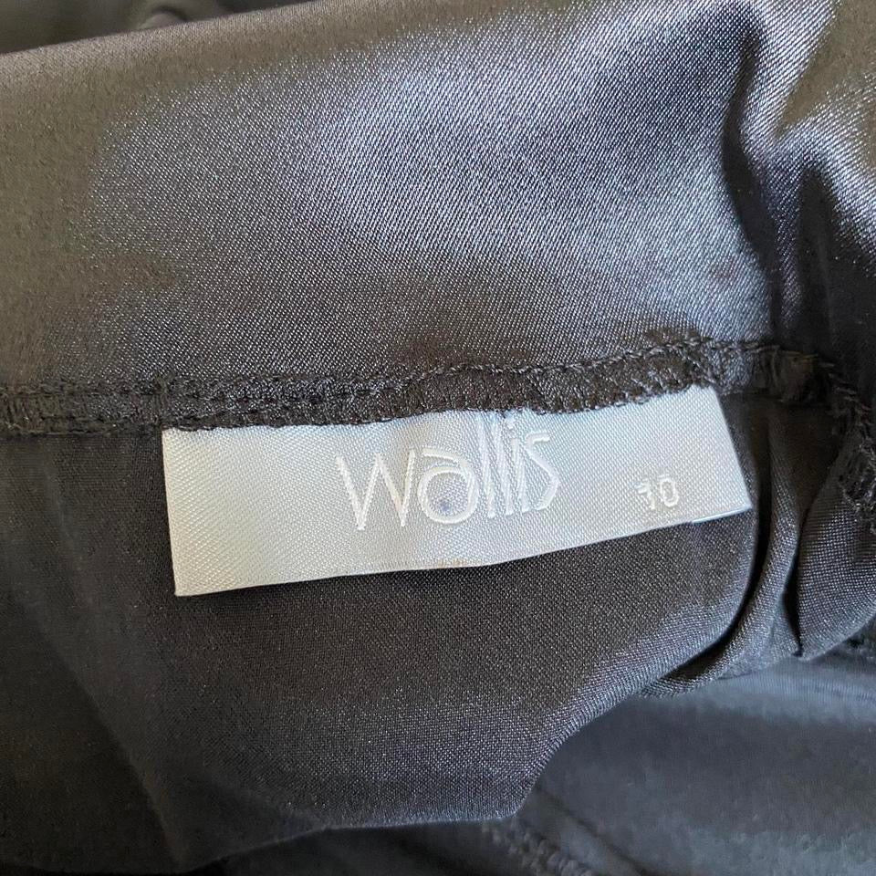 Wallis black strapless lace up evening dress UK 10