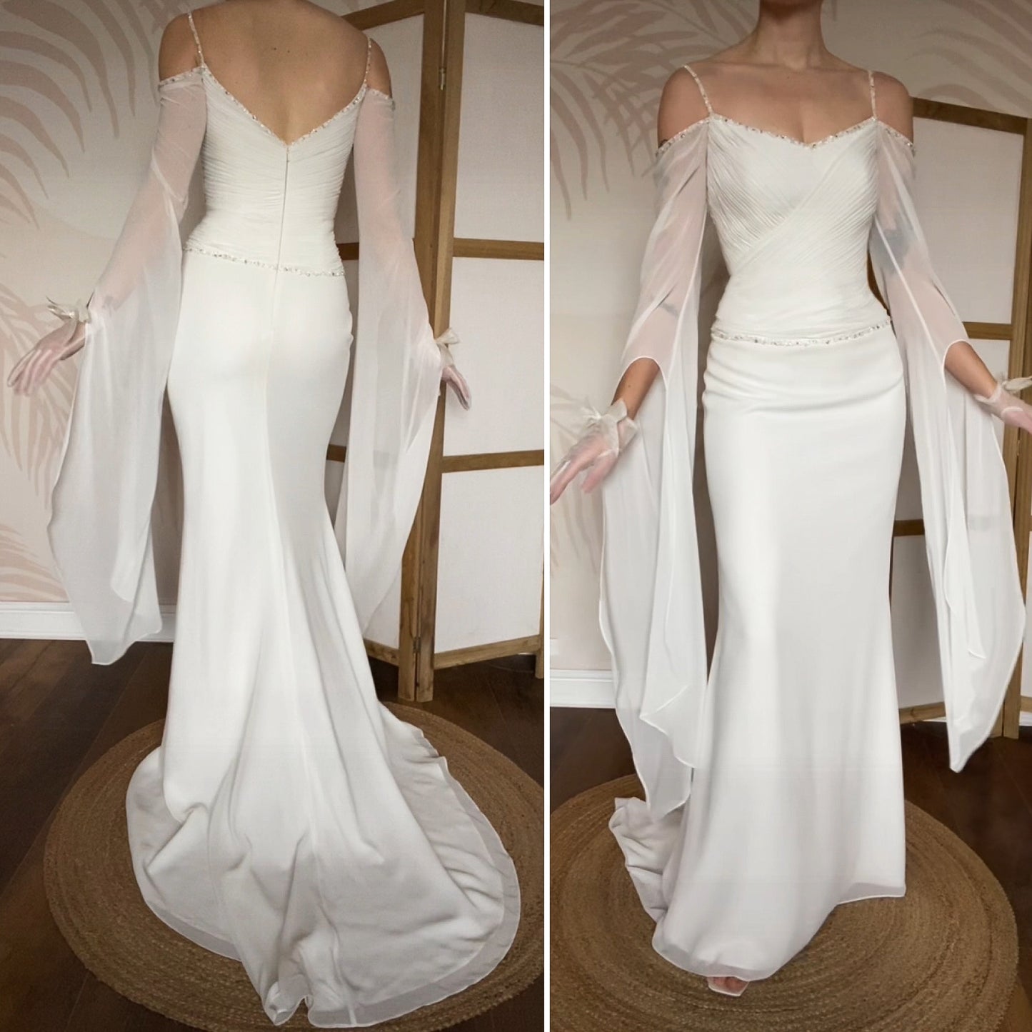 Victoria Jane white long sleeve wedding dress UK 10-12