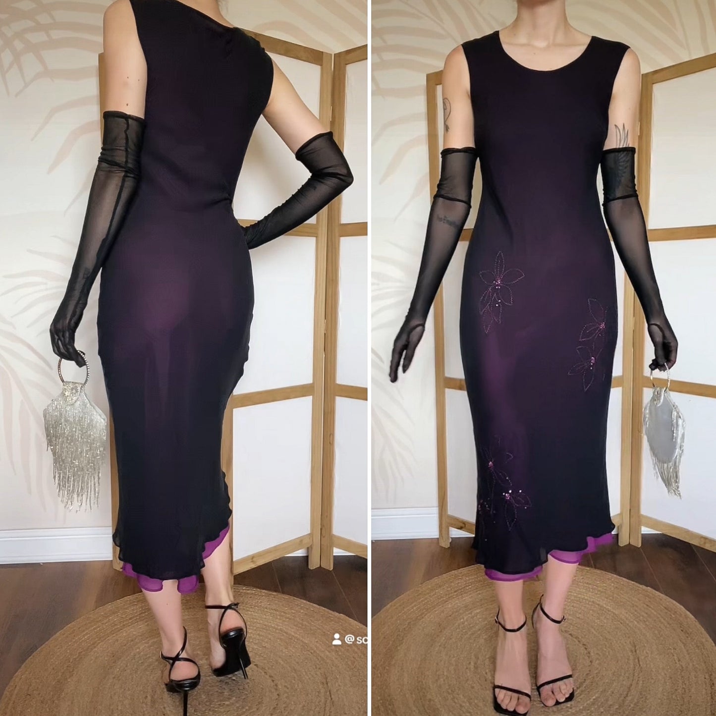 Laura Ashley 100% silk slip midi dress uk 10
