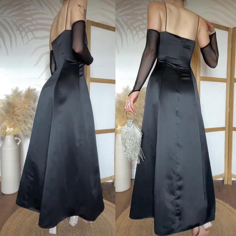 Niki Livas black & pink a-line prom dress uk 12