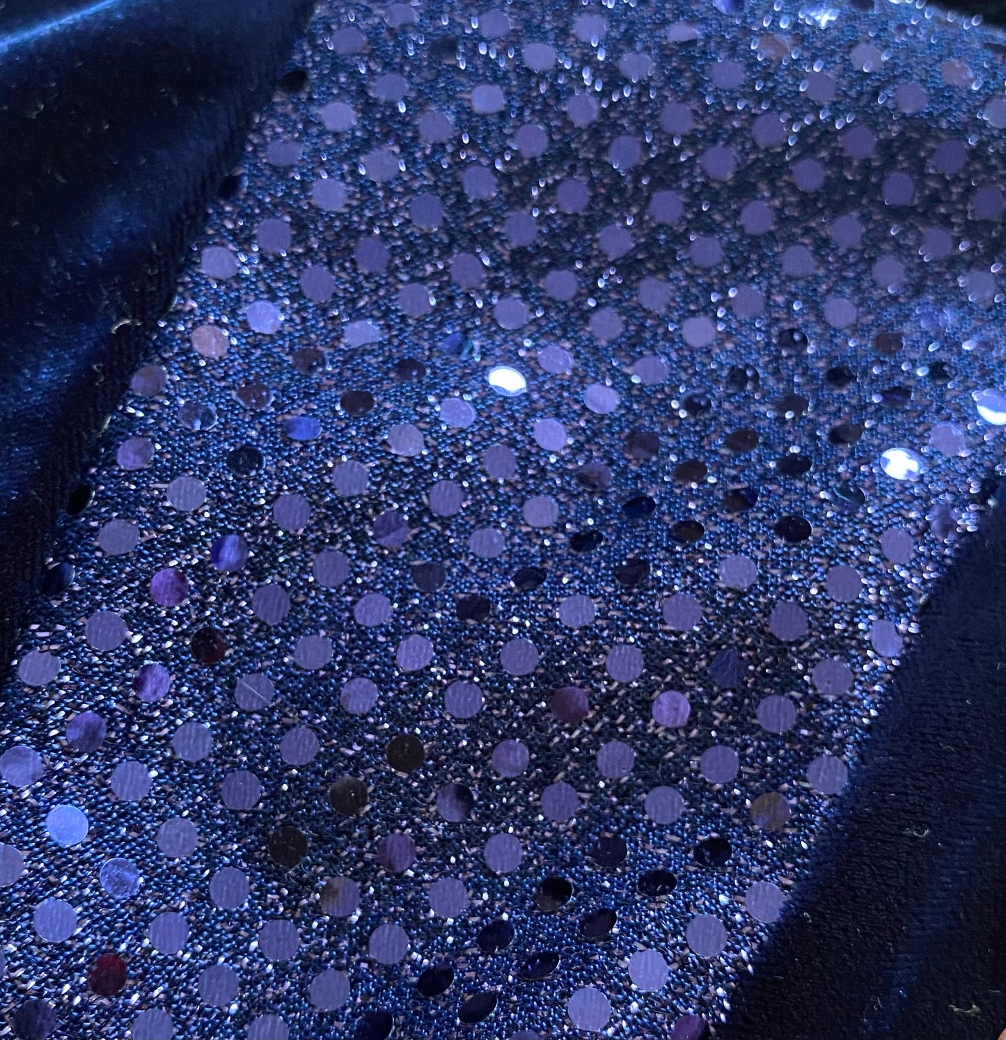 Blue Velvet Sequin Stretch Evening Gown UK 12