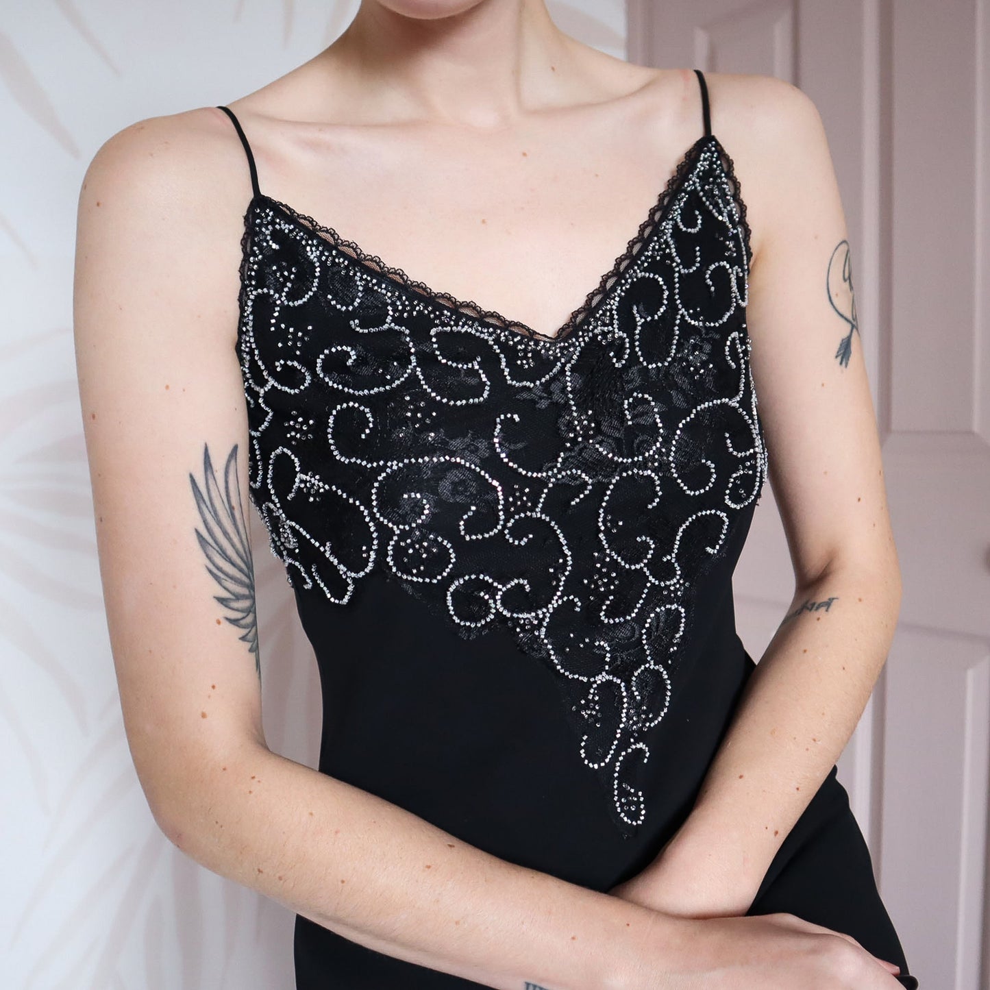 Vintage After Six 2 piece chiffon dress & shawl UK 10