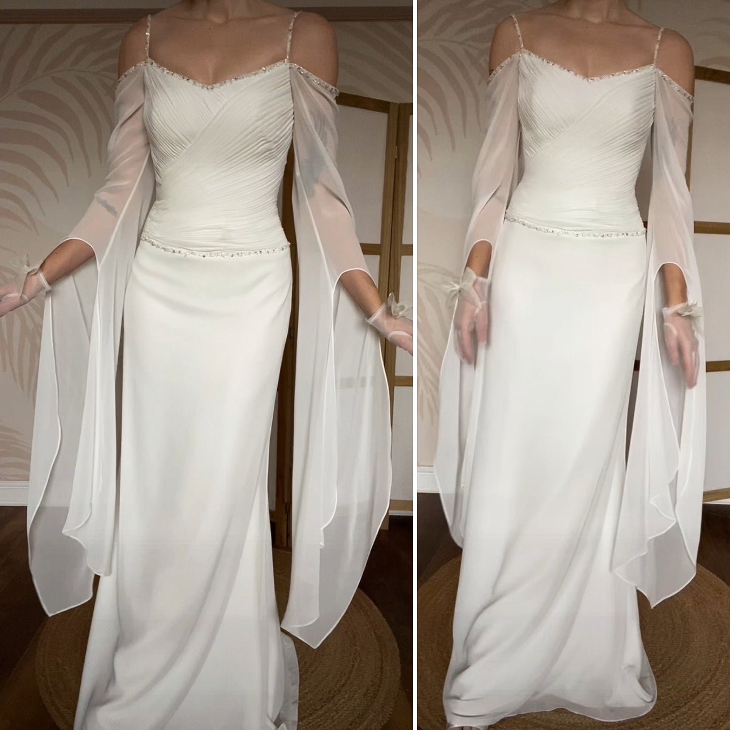 Victoria Jane white long sleeve wedding dress UK 10-12