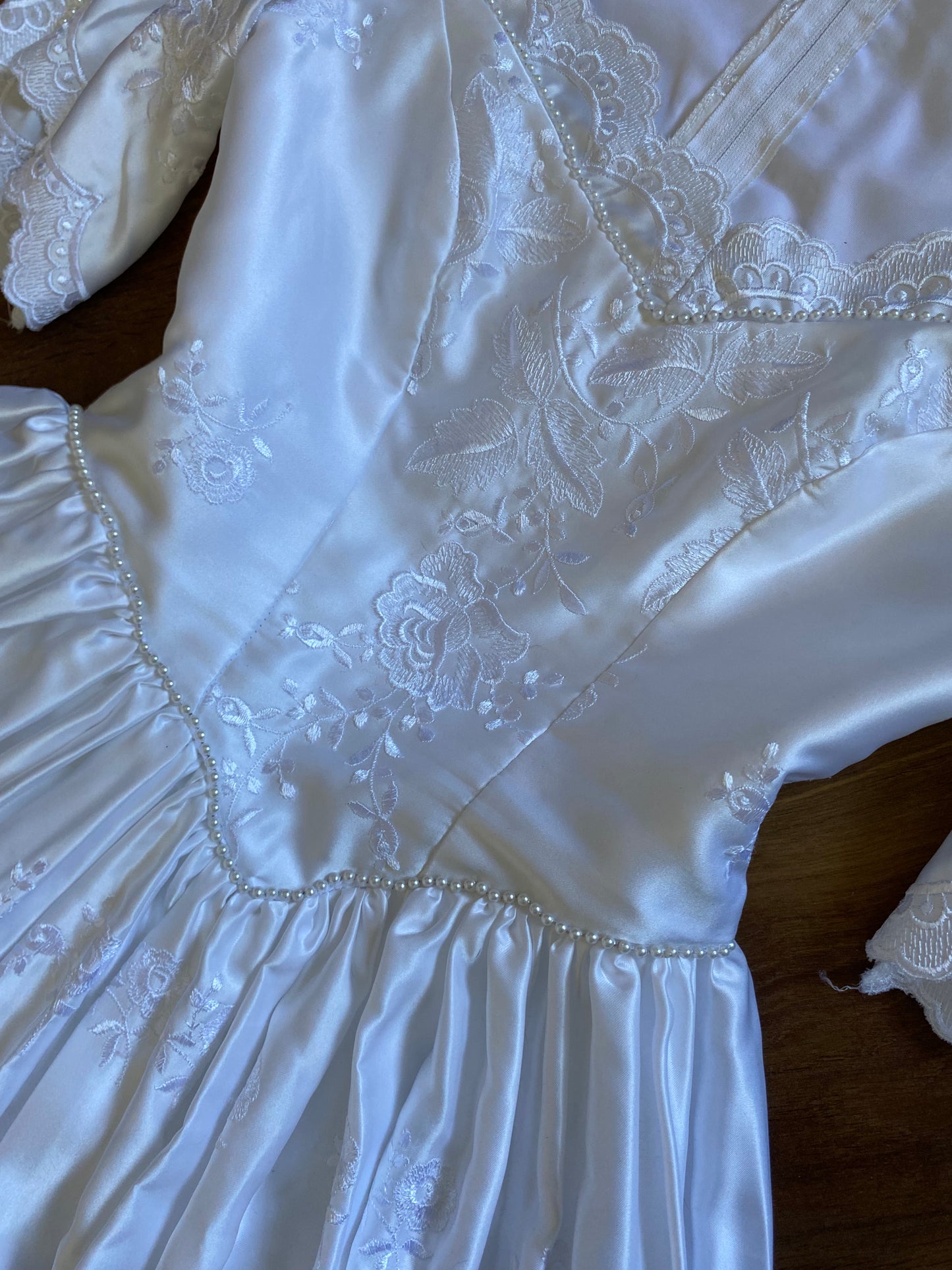White Joel Peters 80s lace wedding dress uk 8-10