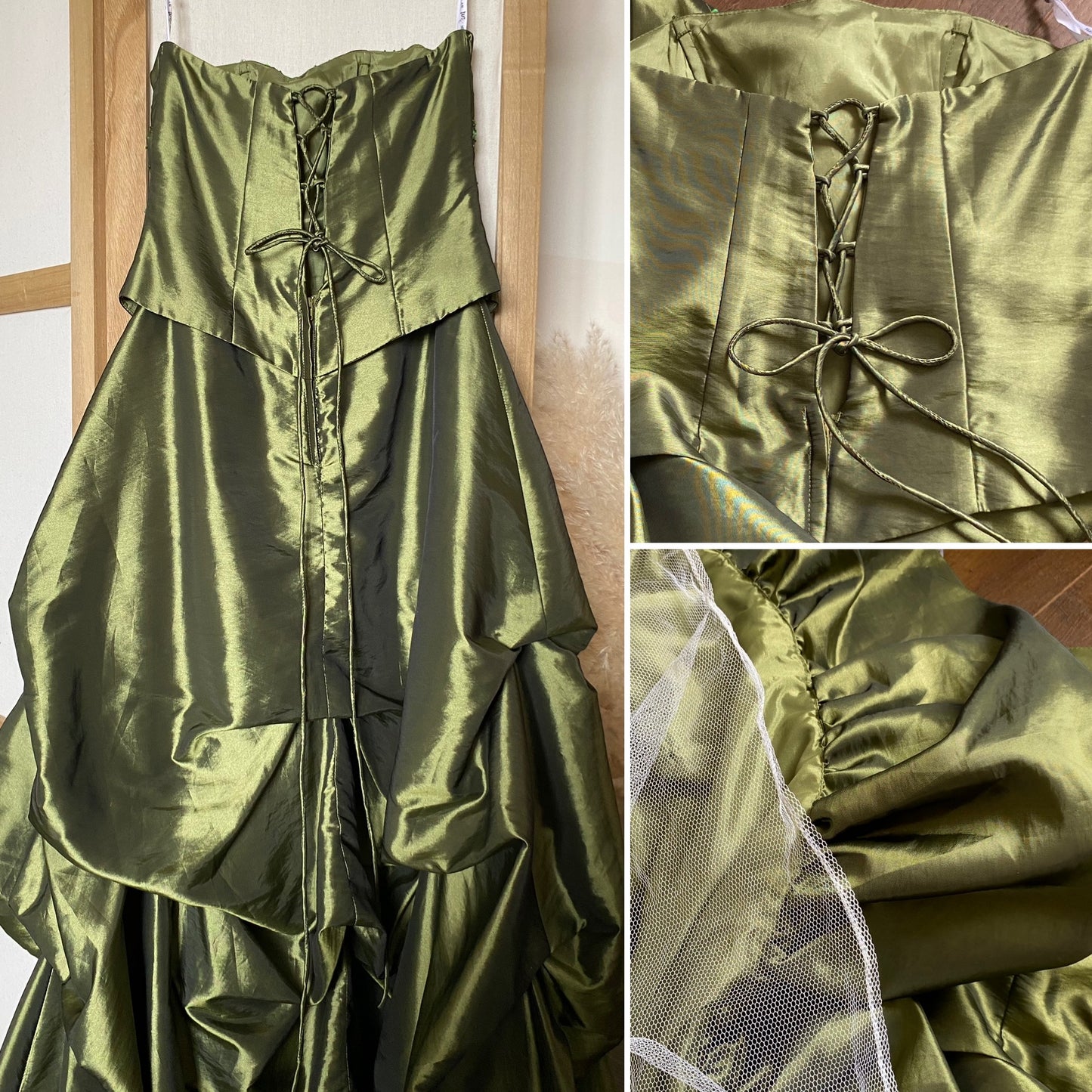 Zum Zum strapless green a-line prom dress uk 10