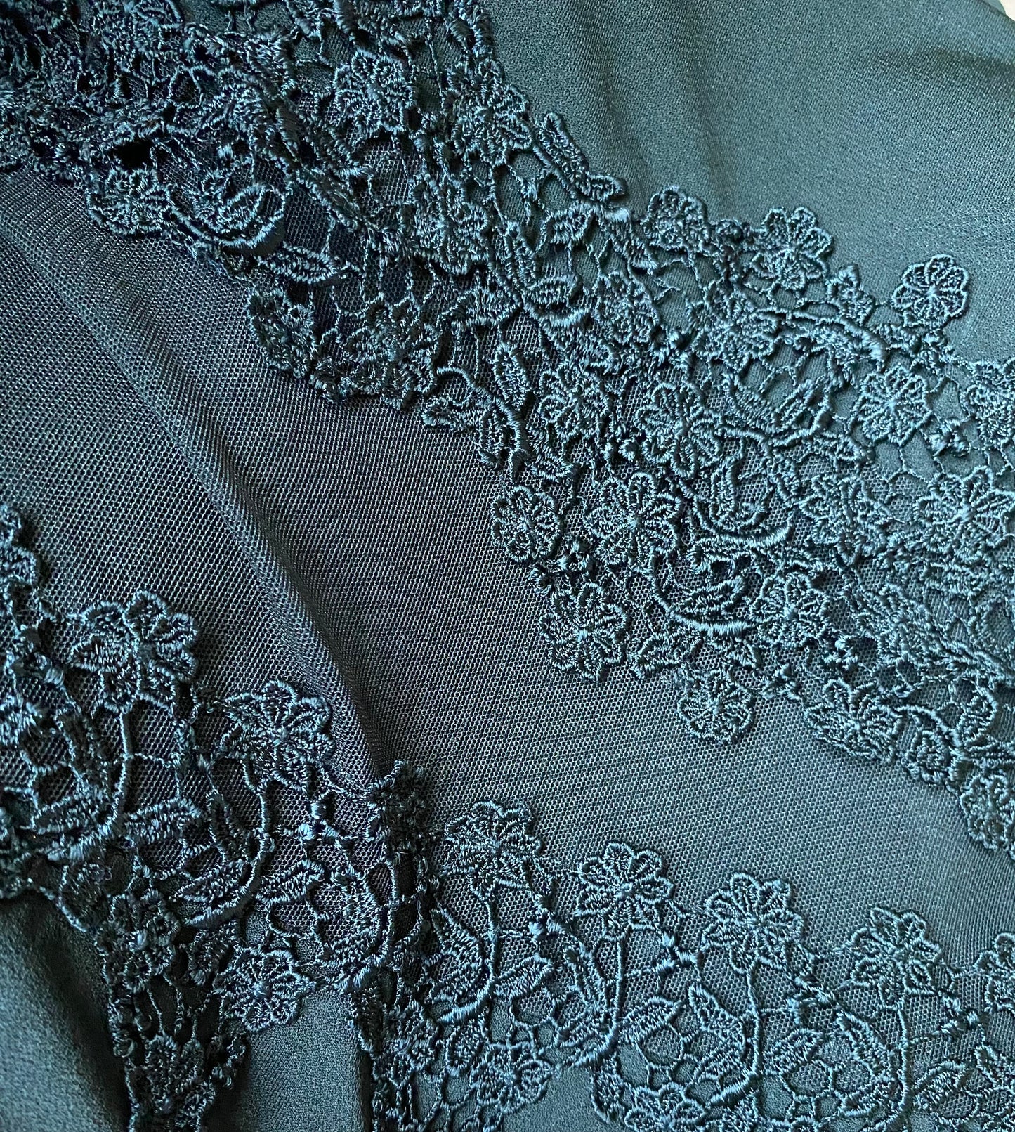 Joseph Ribkoff black stretch sheer dress UK 12