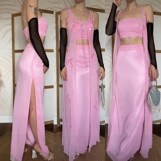 Pink Alyce Designs 3-piece evening set uk 8