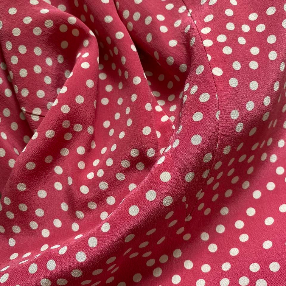 Laura Ashley pink polka dot maxi skirt UK 12