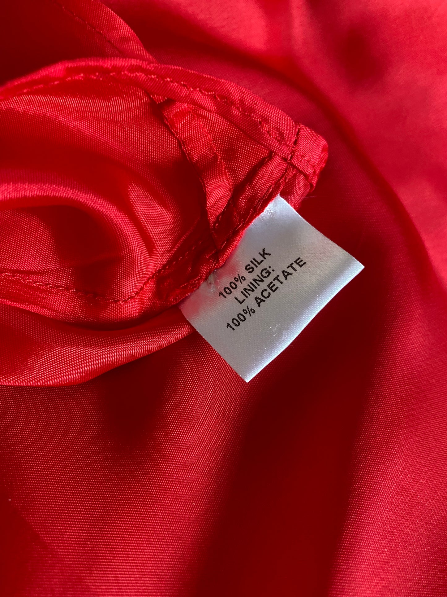 Red Gina Bacconi 100% silk beaded evening dress UK 10-12