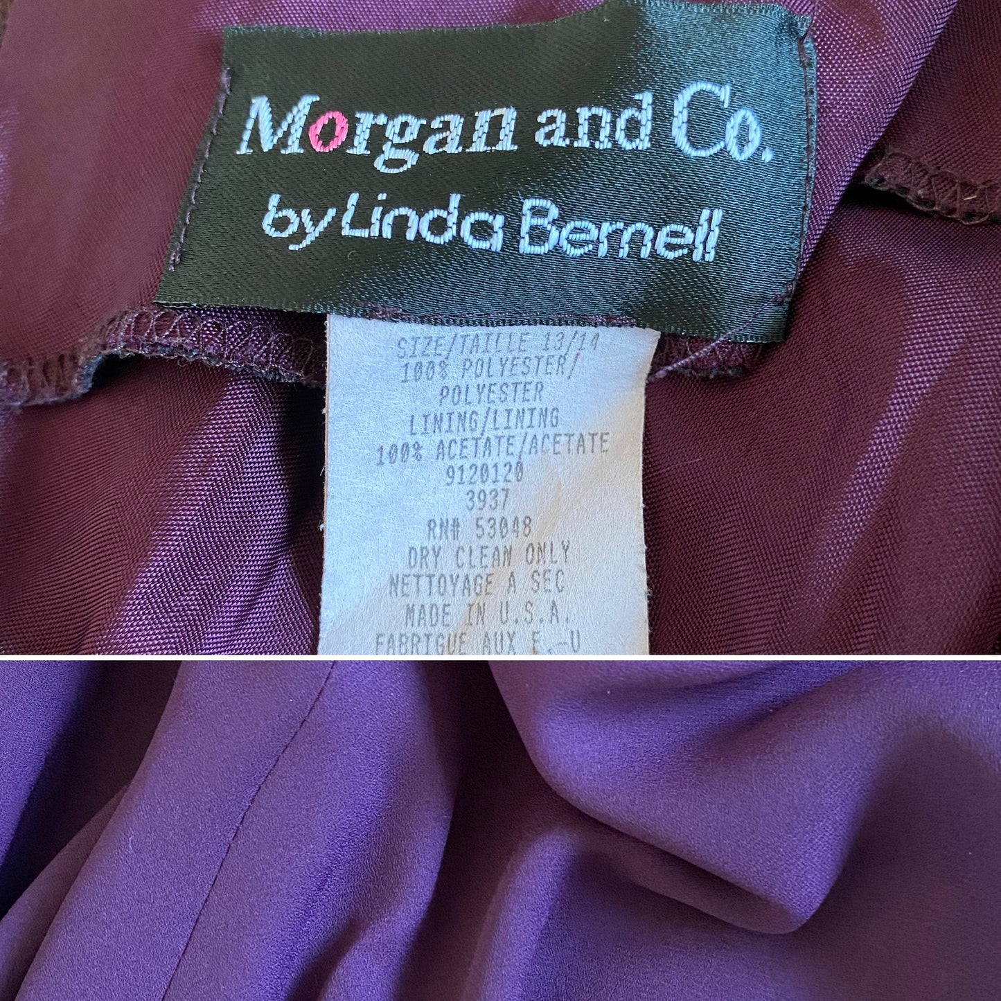 Purple Morgan & Co open back evening dress UK 12