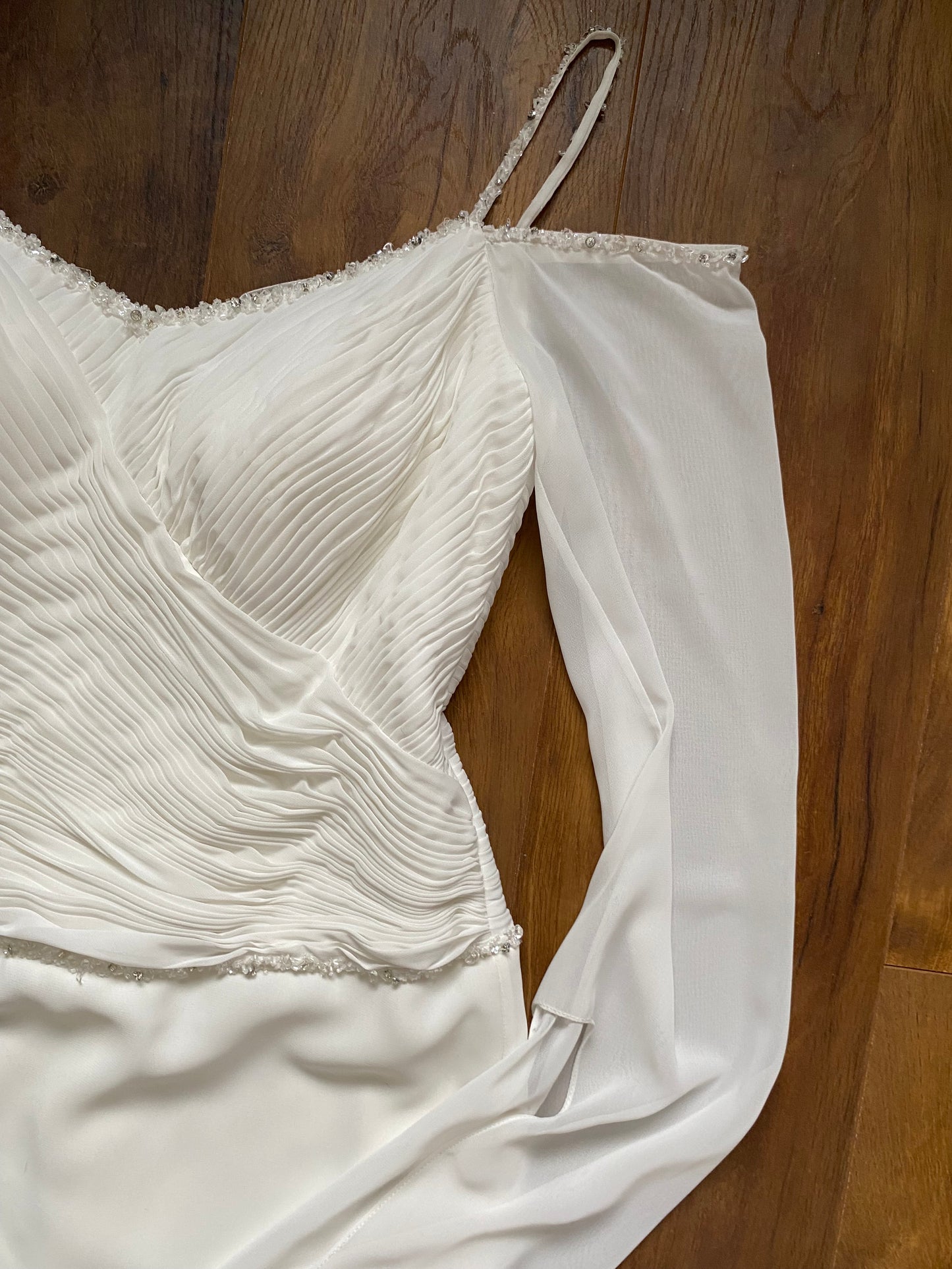 Victoria Jane white long sleeve wedding dress UK 10-12