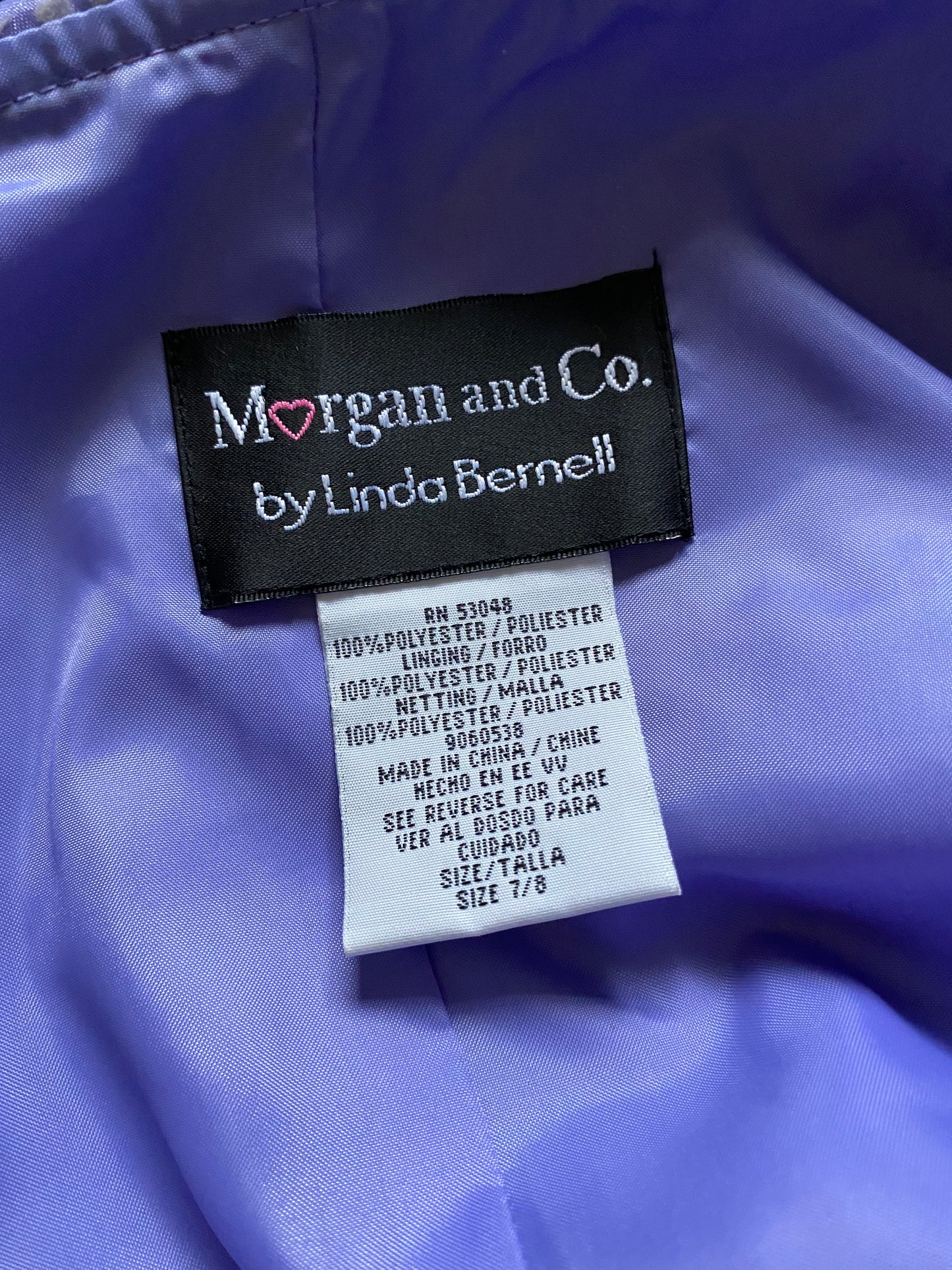 Lilac organza glittery floral dress UK 10