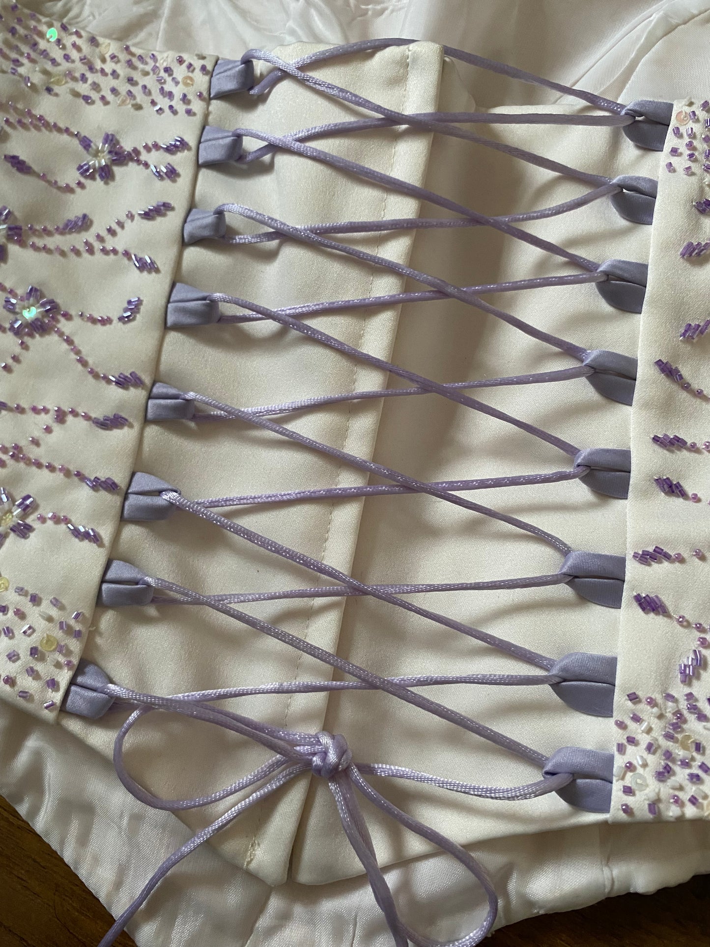 Lilac & white prom 3-piece set uk 6