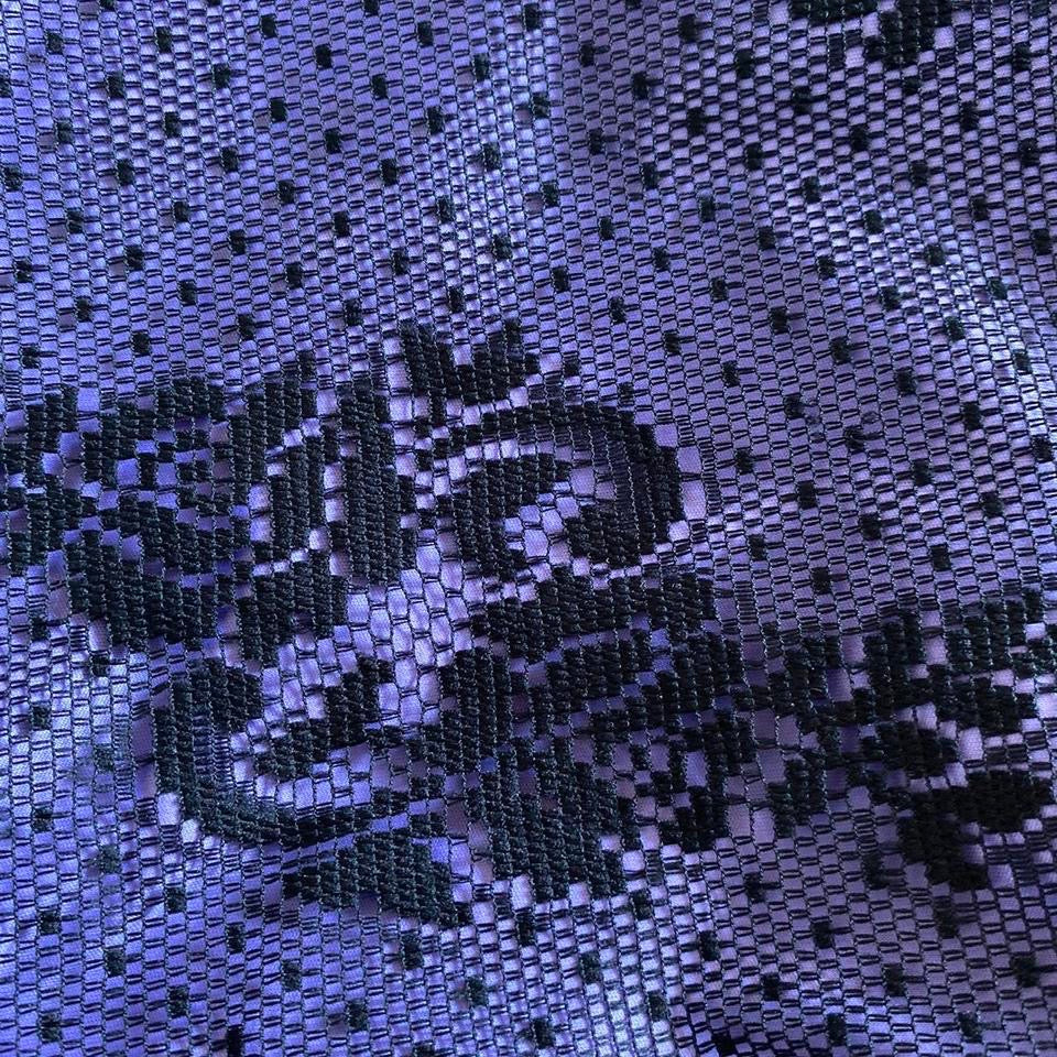 Purple & black lace fitted evening dress UK 10