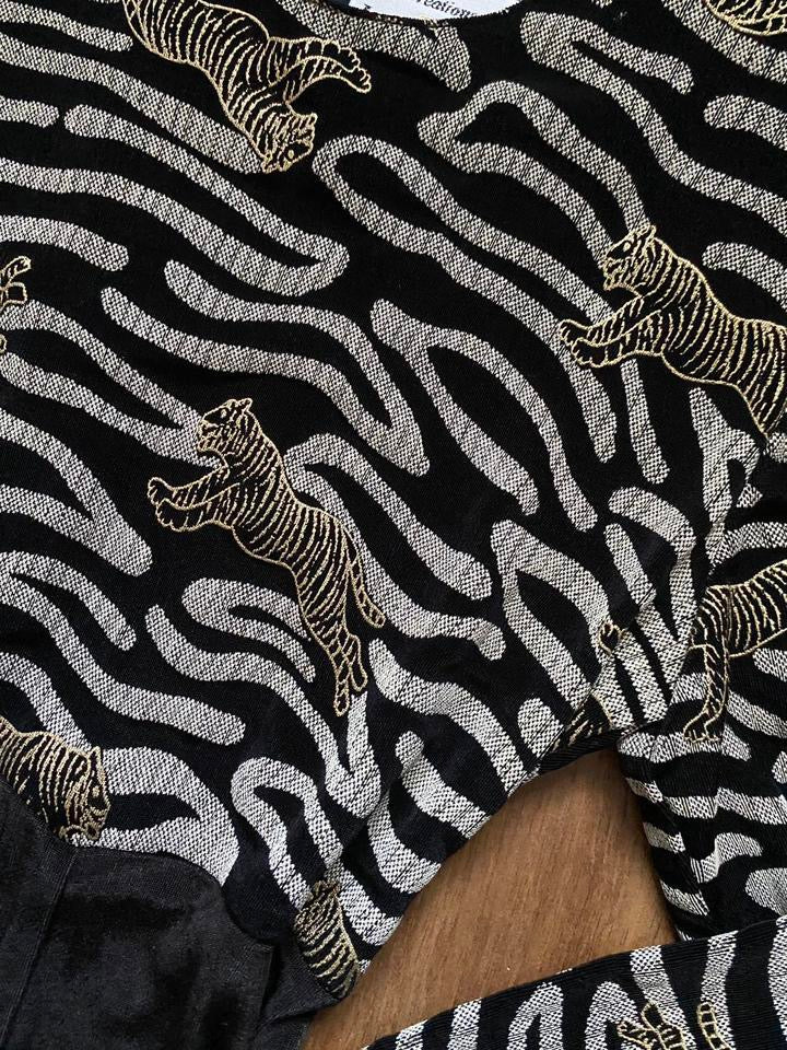 Joseph Ribkoff long sleeve stretch tiger print dress UK 10-12
