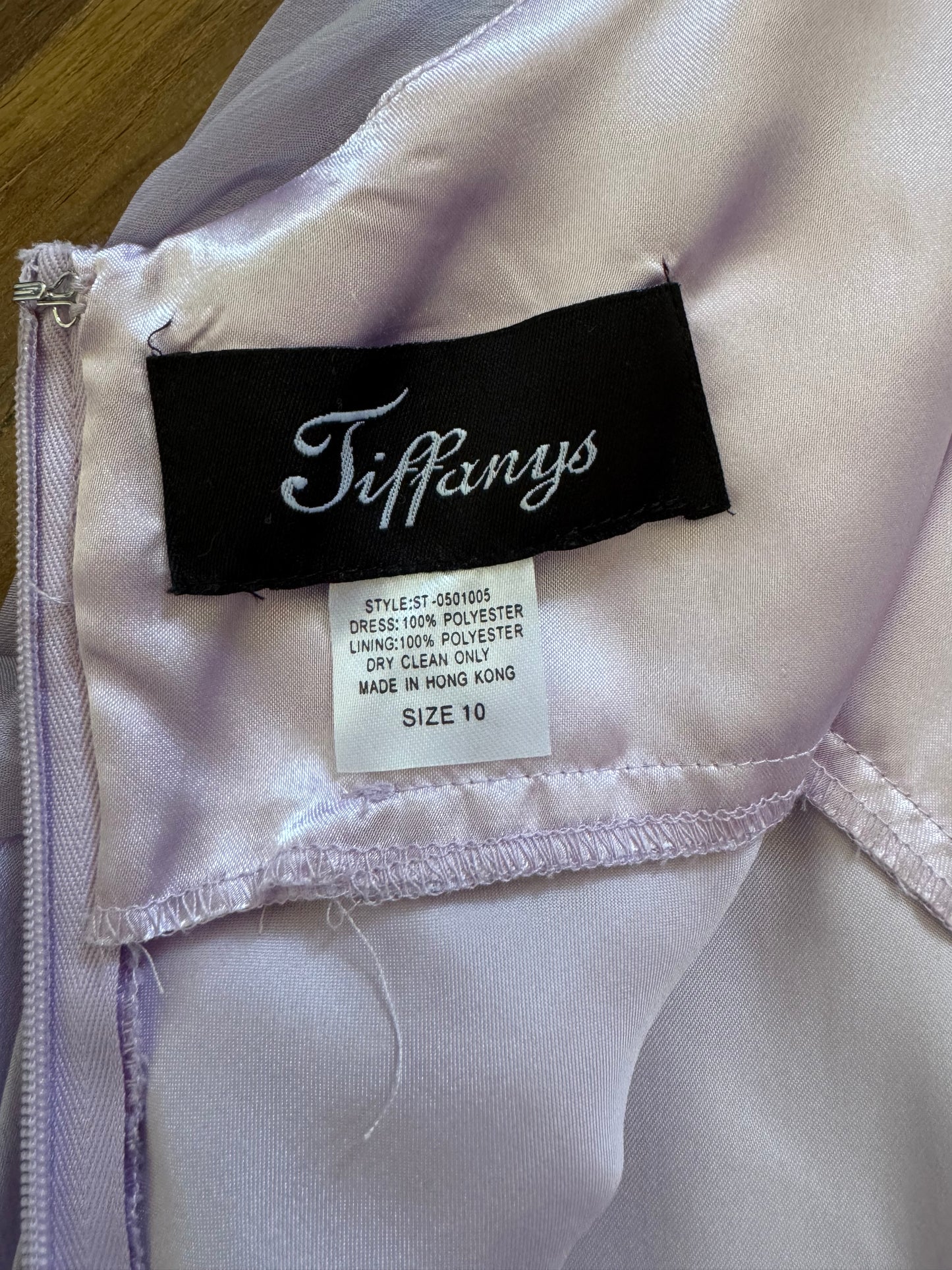 Lilac Tiffanys chiffon prom dress & shawl uk 10-12
