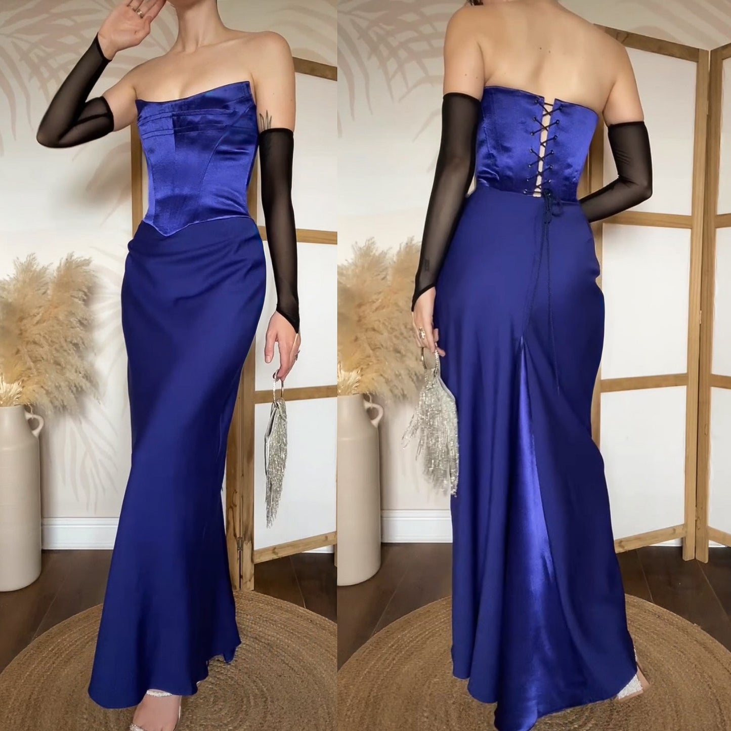 Dawn Stretton corset evening dress UK 12