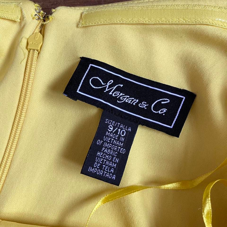 Yellow stretch cold shoulder evening prom dress UK 10 available