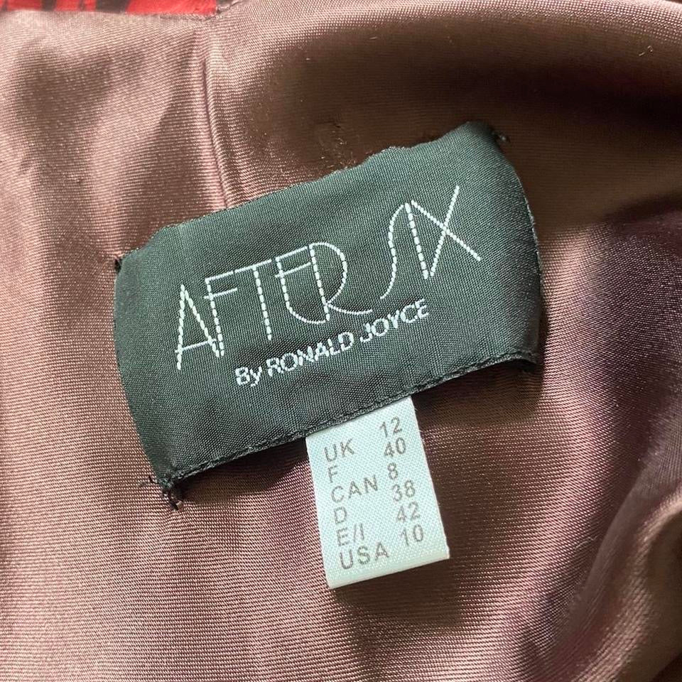 Red After Six print evening dress UK 12