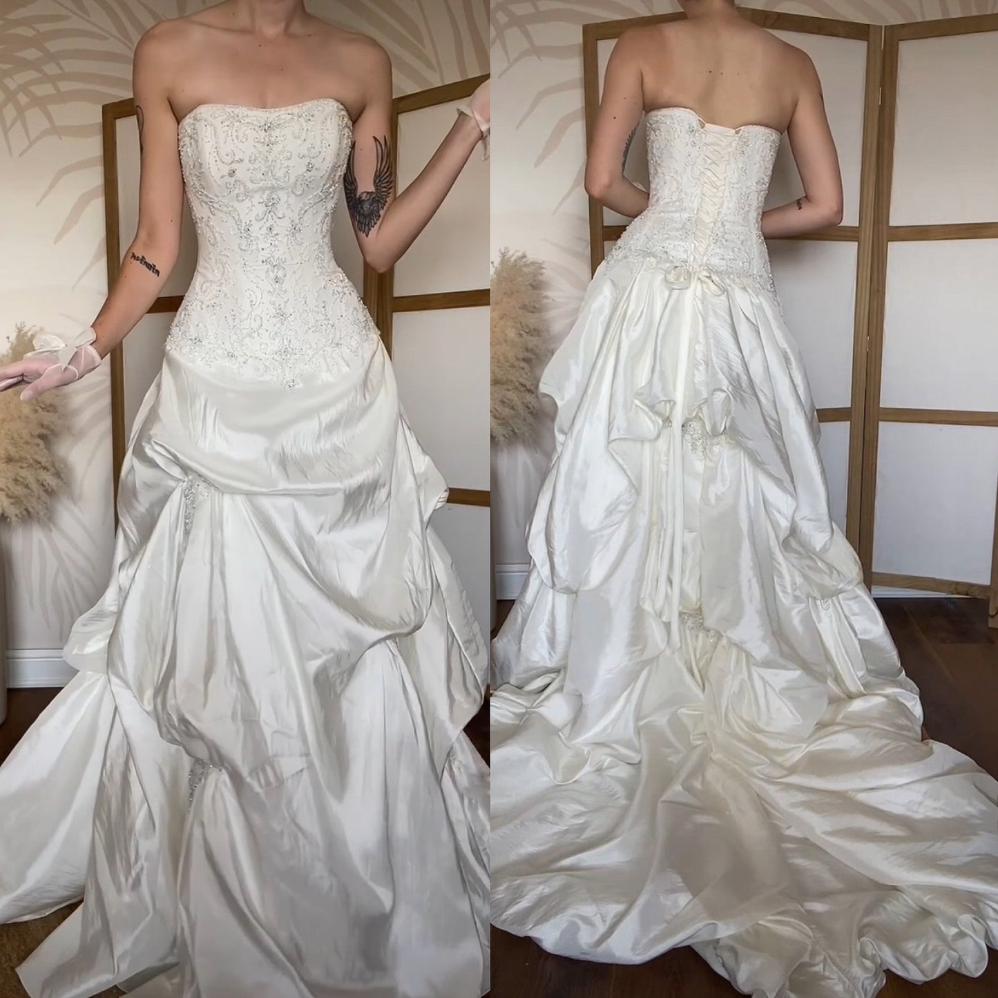 Maggie Sottero Couture strapless wedding gown uk 12