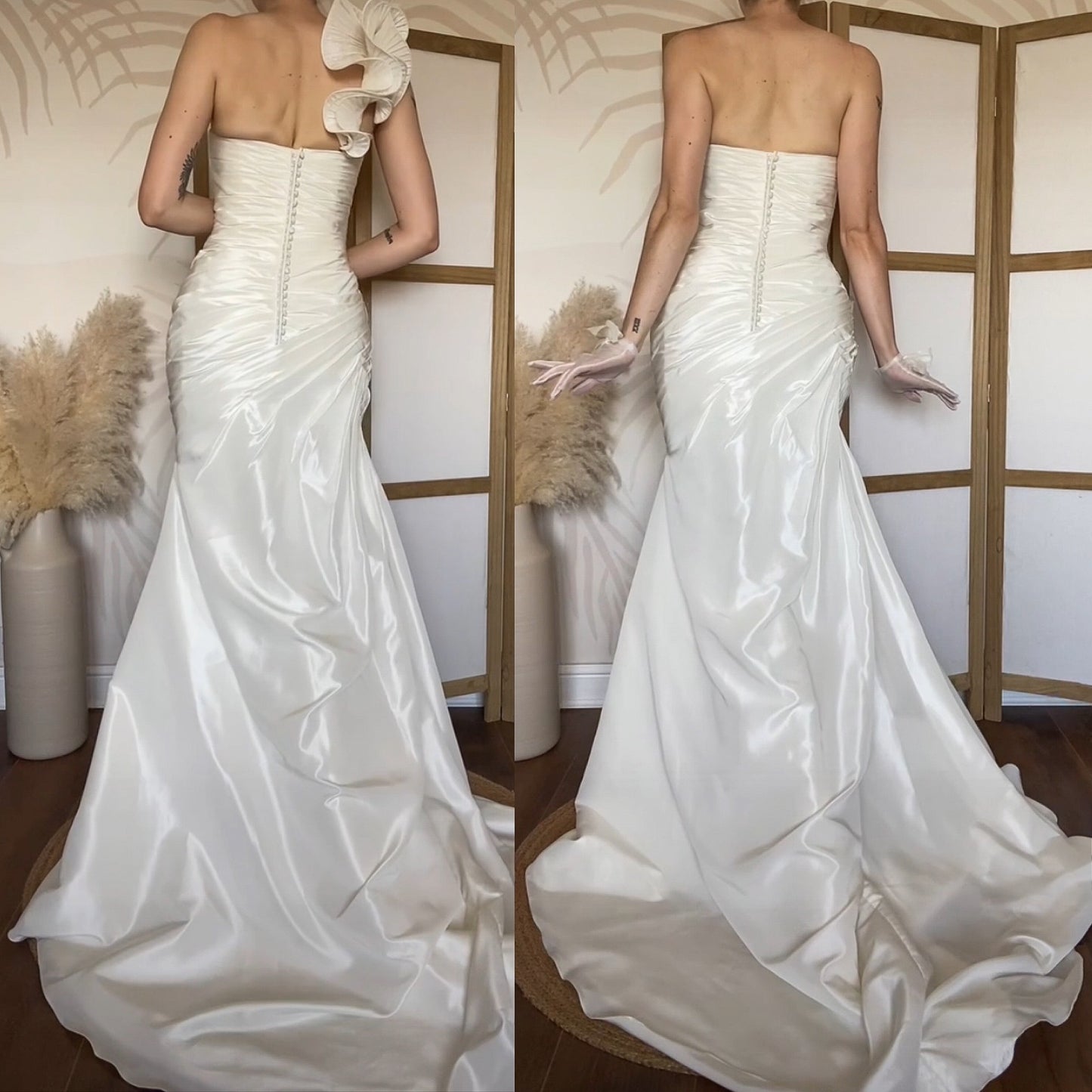 Victoria Jane silky ivory fishtail wedding dress UK 12-14