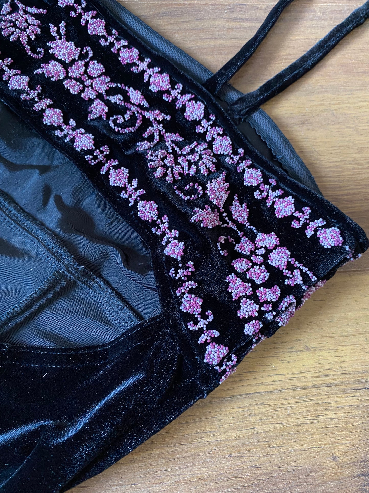 Tadashi black & pink beaded 2 piece dress and jacket uk 12
