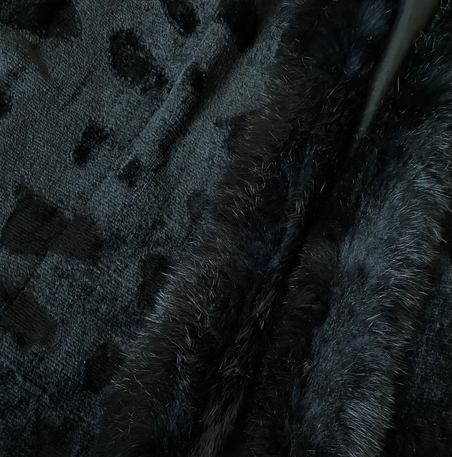 Black faux fur jacket UK M