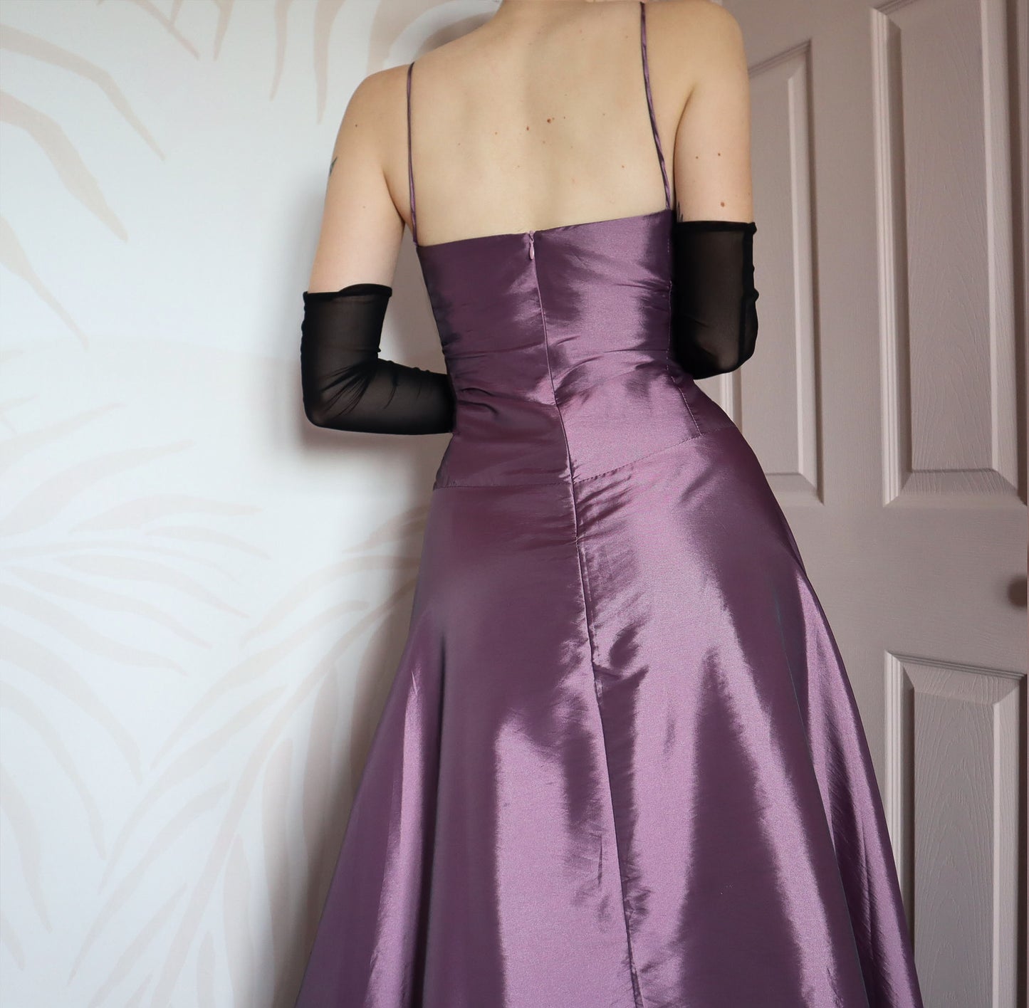 Vintage YVE London purple gown UK 18-20