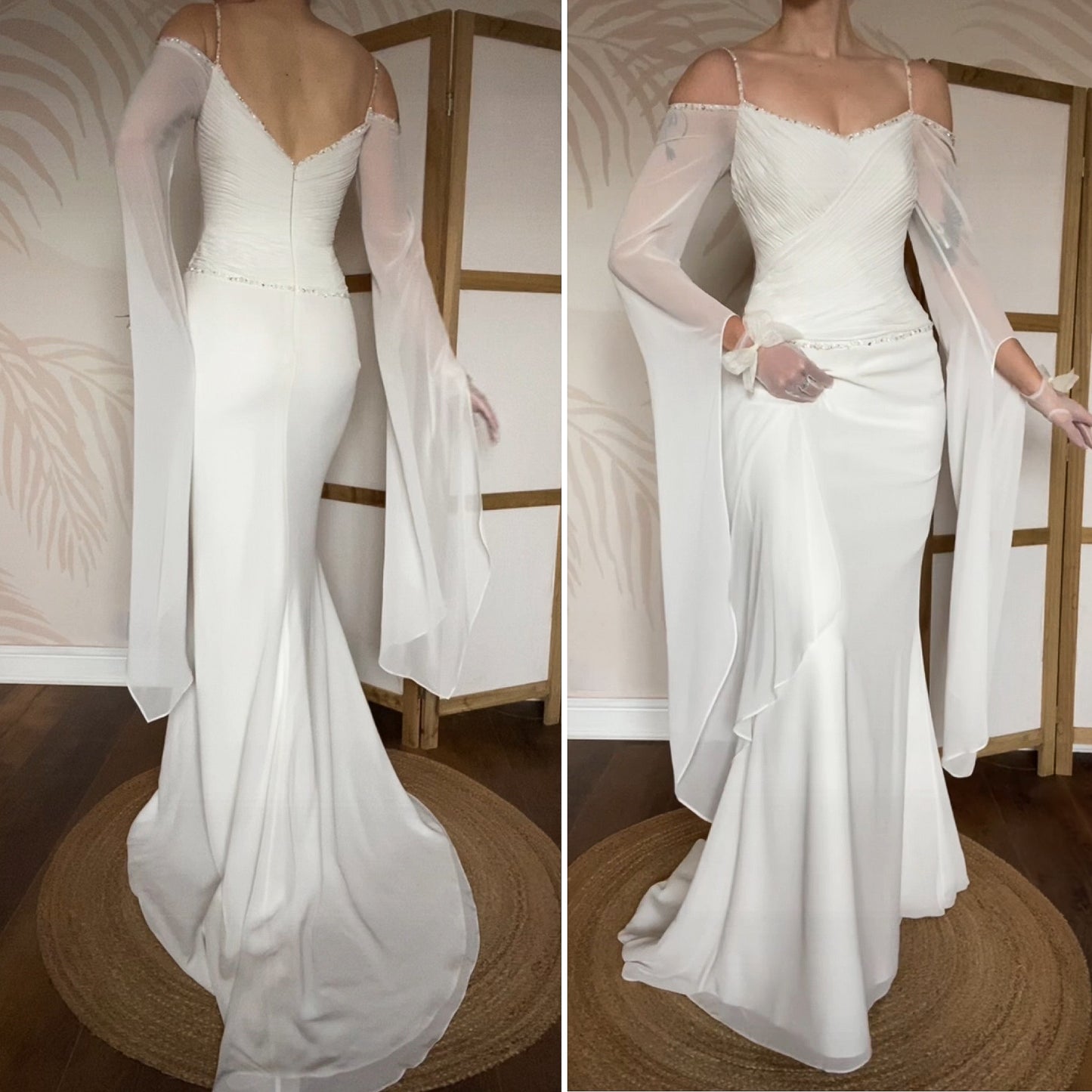 Victoria Jane white long sleeve wedding dress UK 10-12