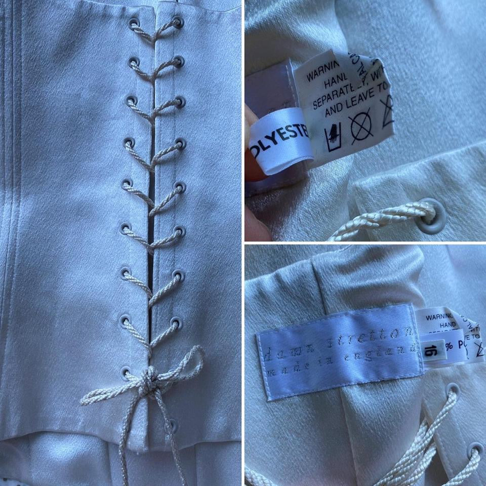 Dawn Stretton white lace up corset uk 16