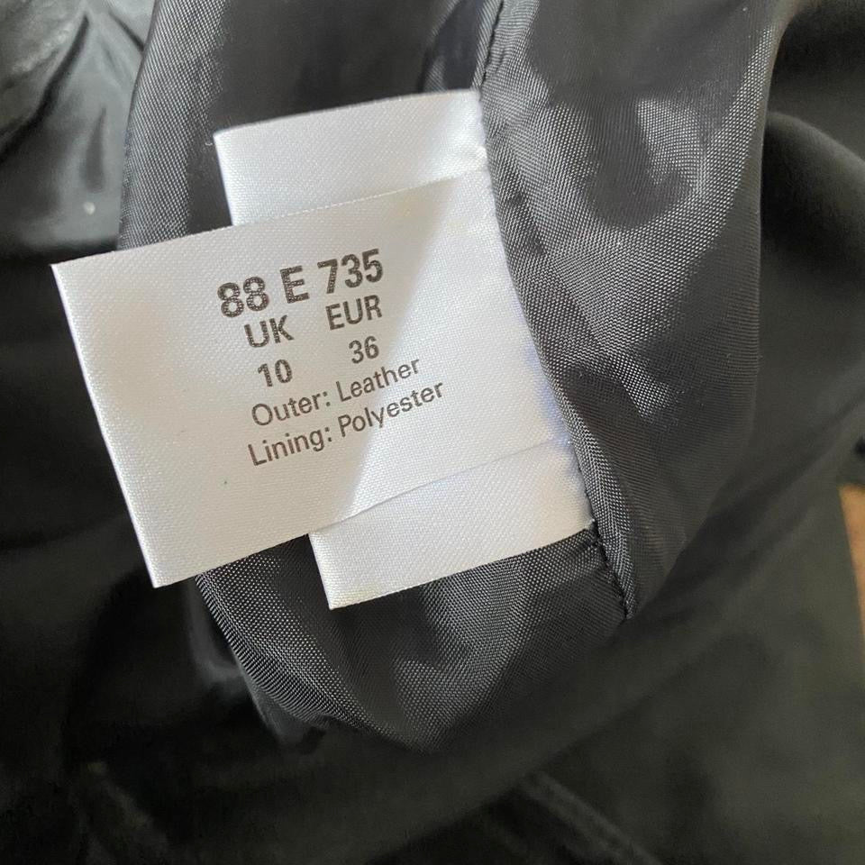 Real leather black trousers UK 8-10