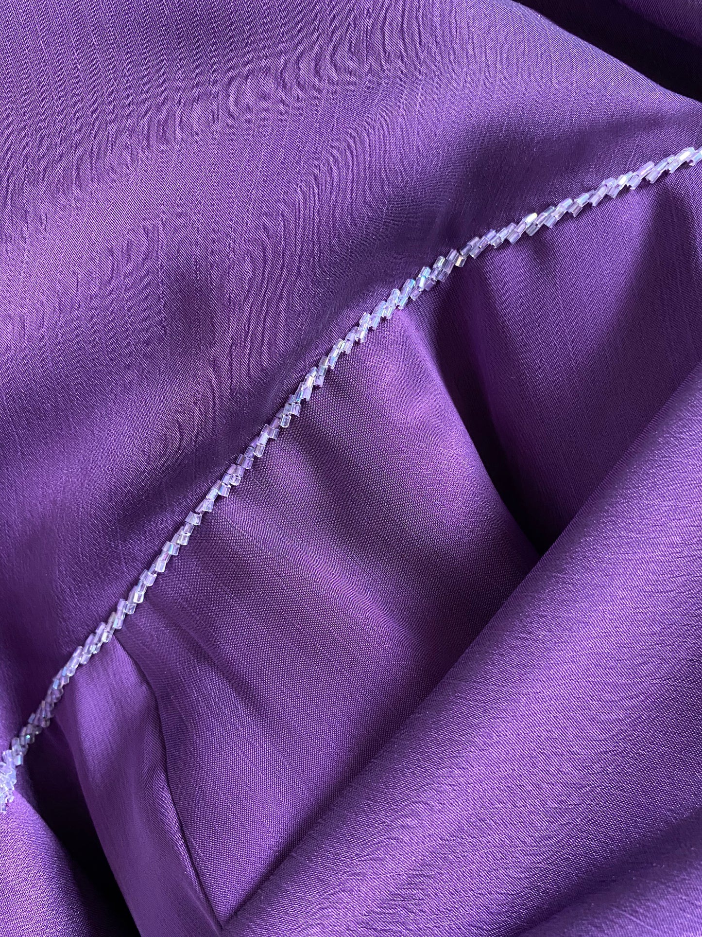 Purple chiffon evening dress UK 12