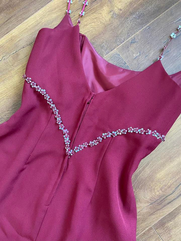 House of Nicholas red fitted evening dress uk 10-12