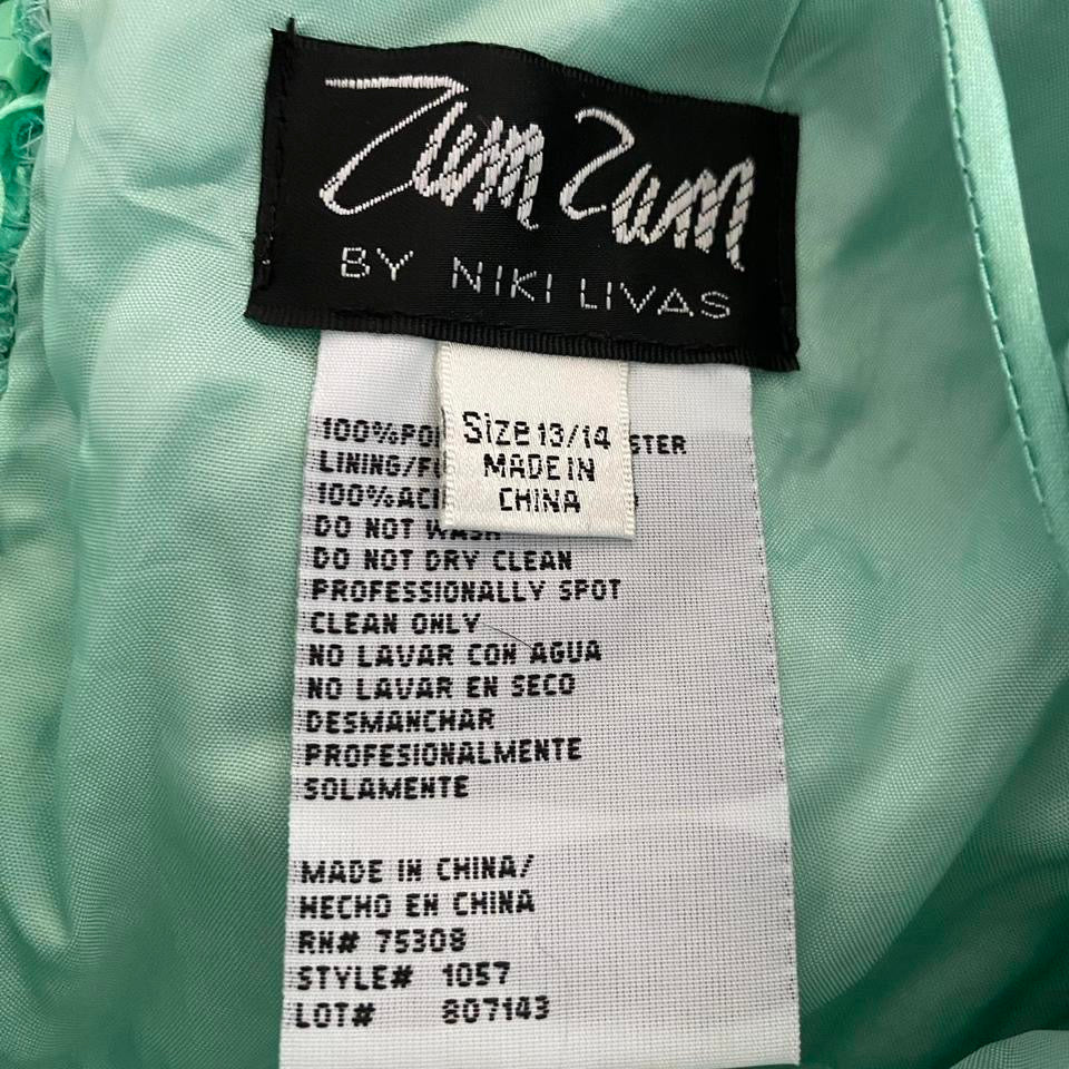 Sapphire Zum Zum satin evening gown UK 12-14